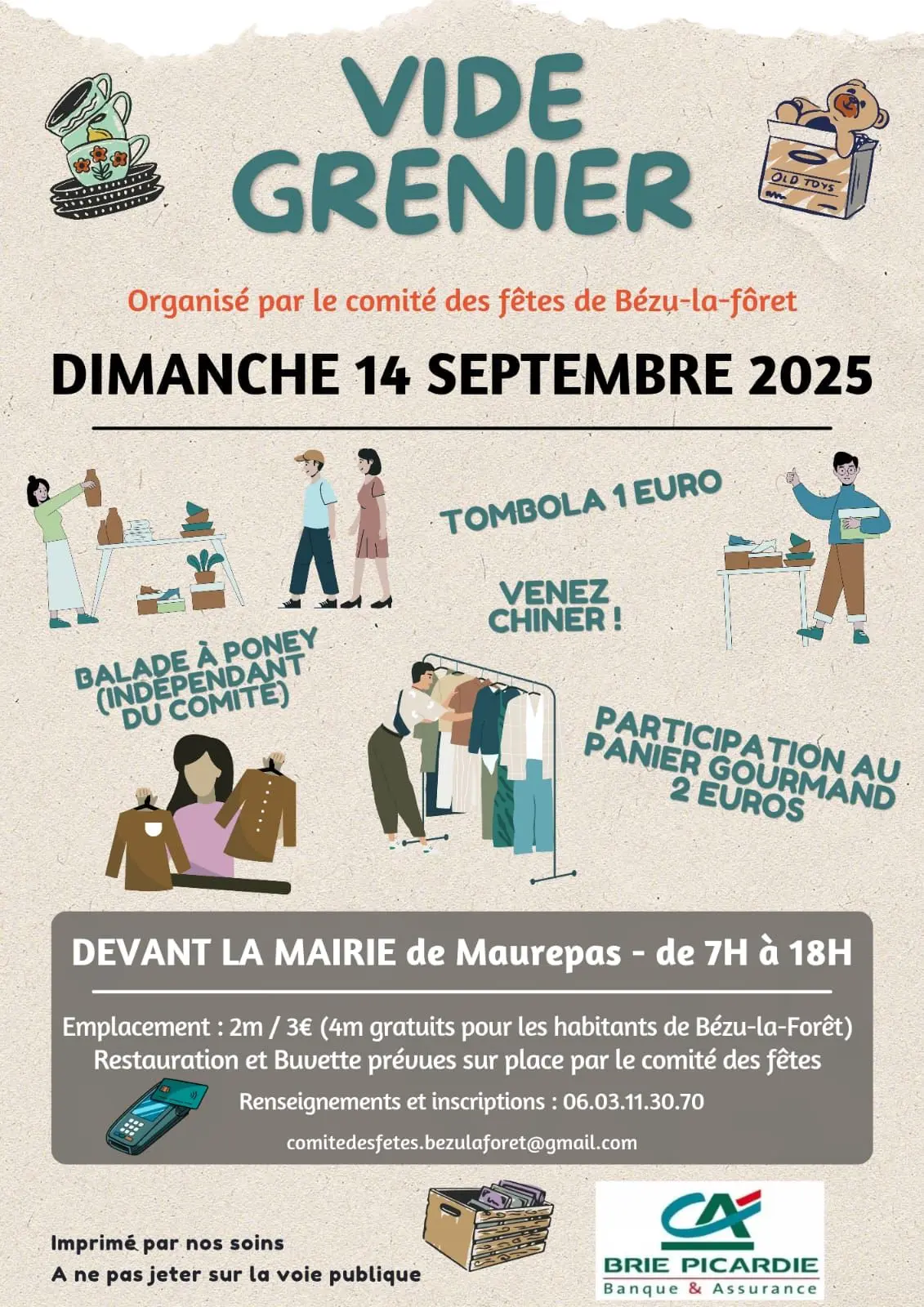 Vide grenier Bézu-la-Forêt 14 09 25