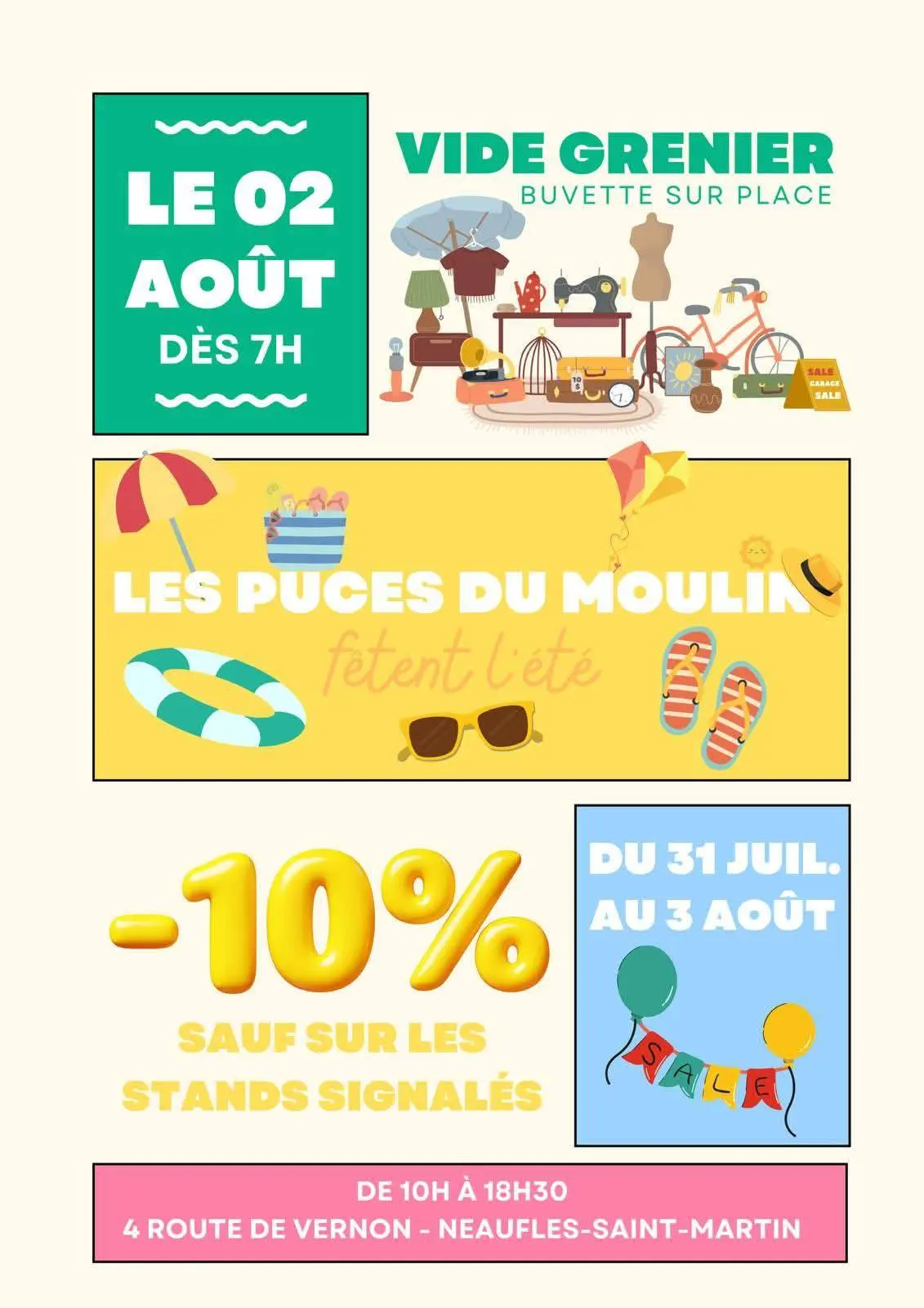 Vide grenier Neaufles-Saint-Martin 31.07 03.08 25