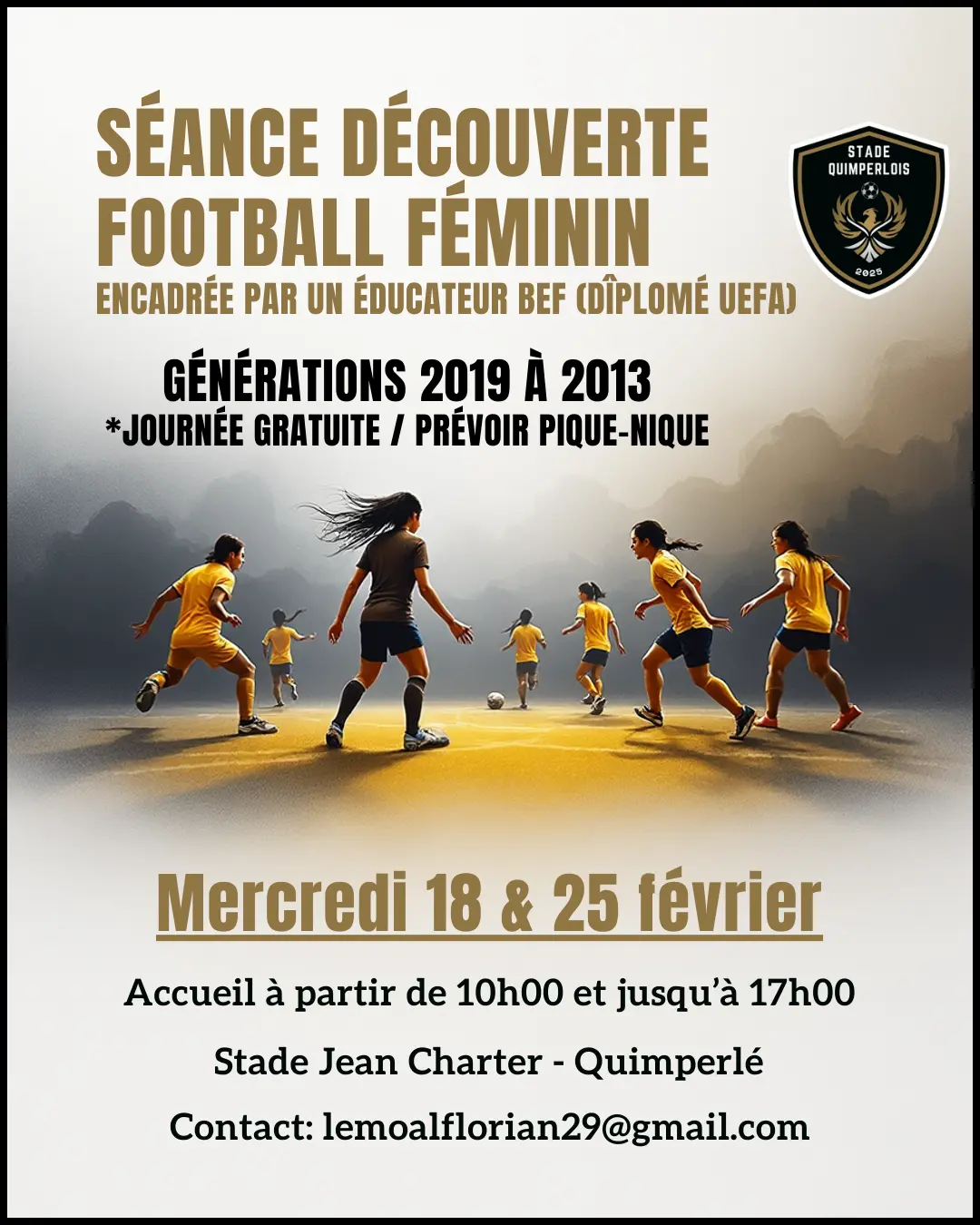 Séance découverte football féminin