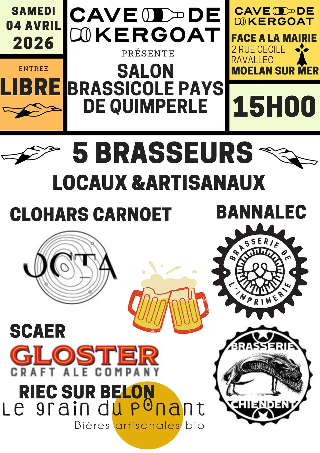Affiche salon brassicole Pays de Quimperlé