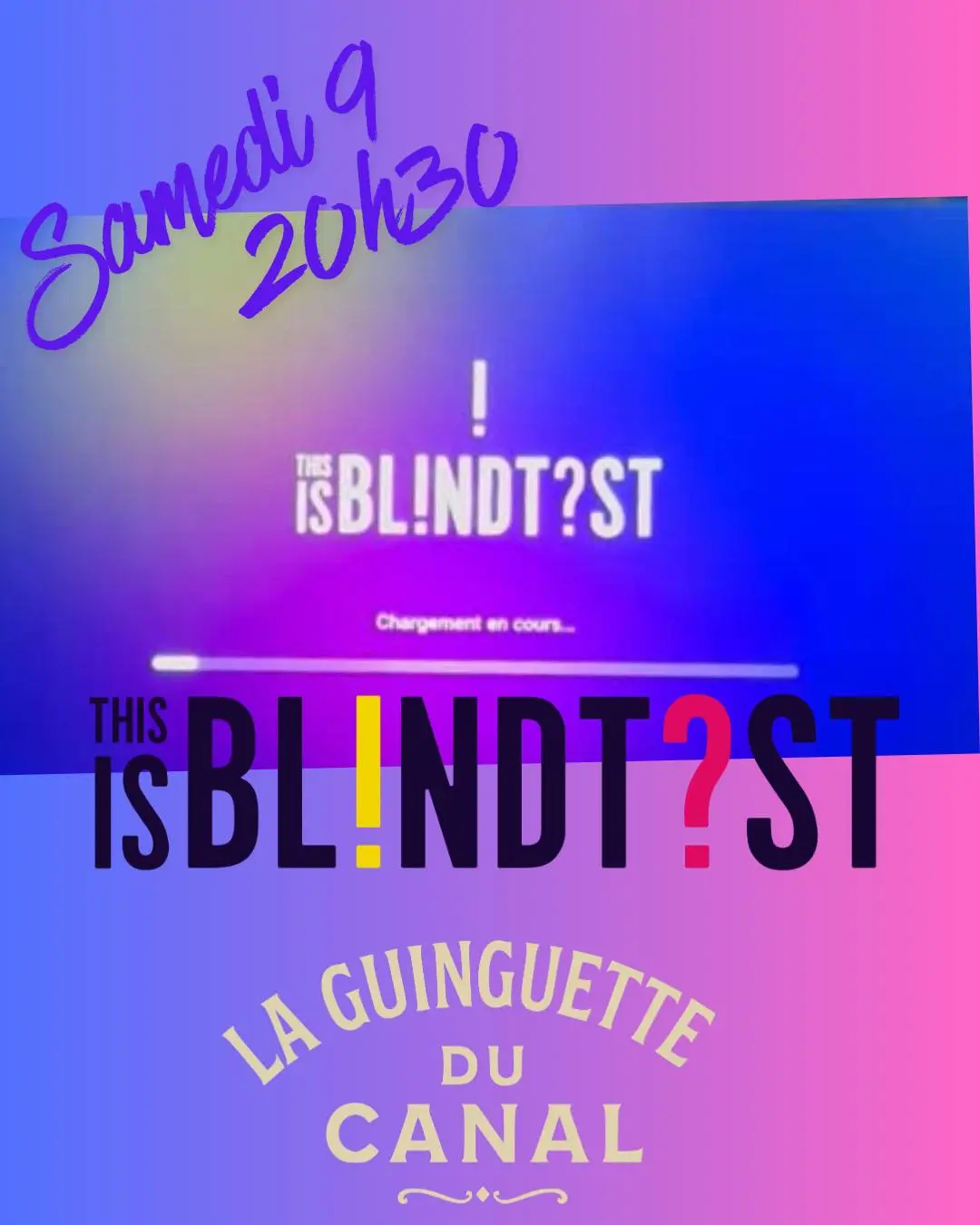 Affiche d'animation de la guinguette du Canal
