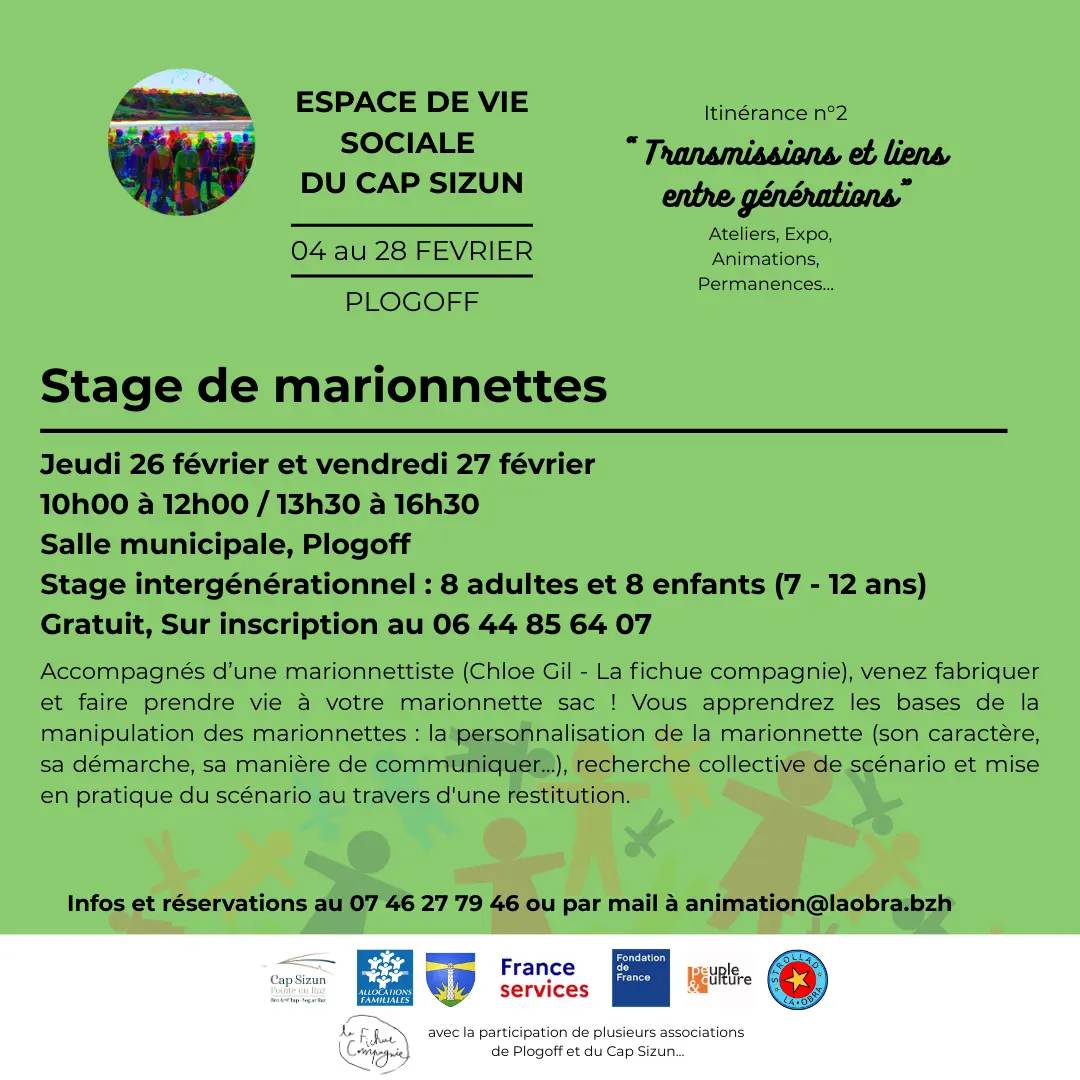 Affiche Stage marionnettes