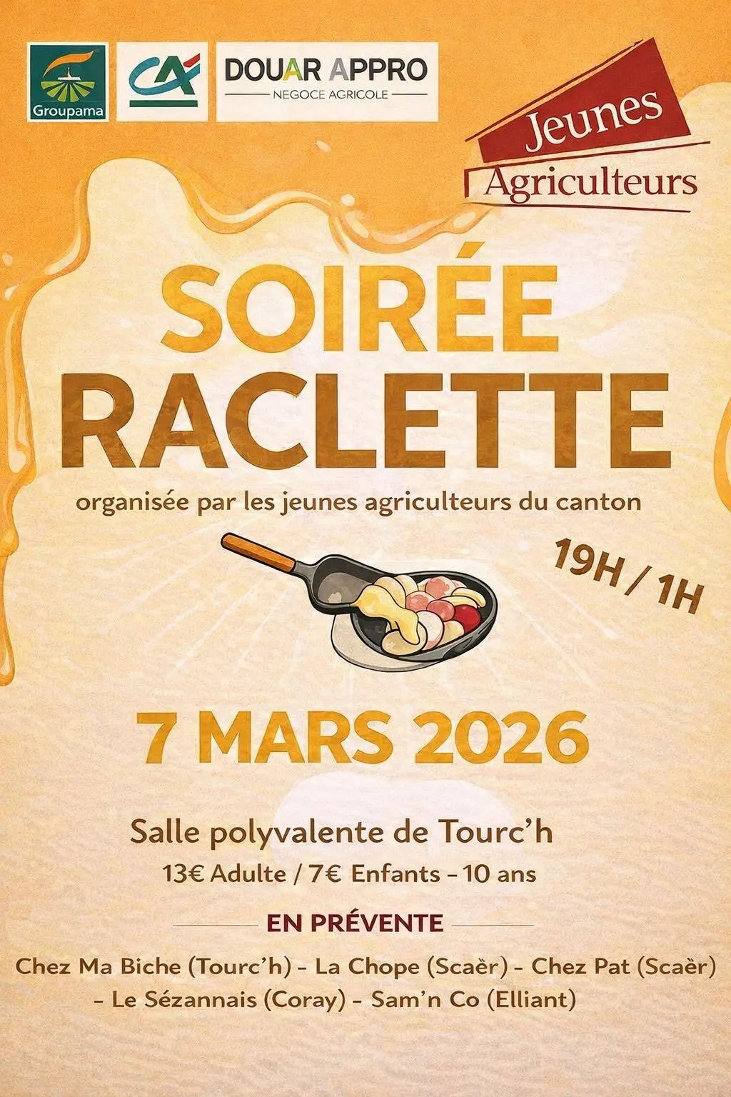 7 mars soirée raclette tourch