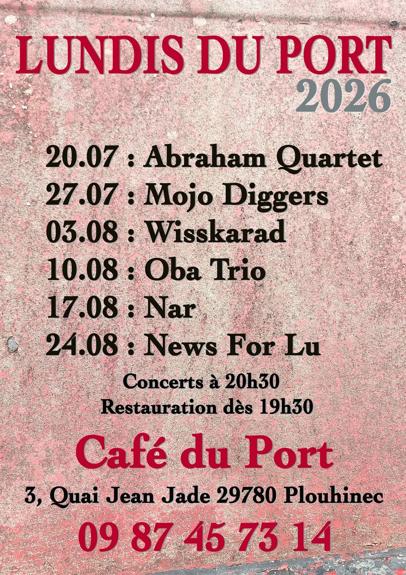 Les lundis du port au restaurant Chez Bruno à Plouhinec-Poulgoazec