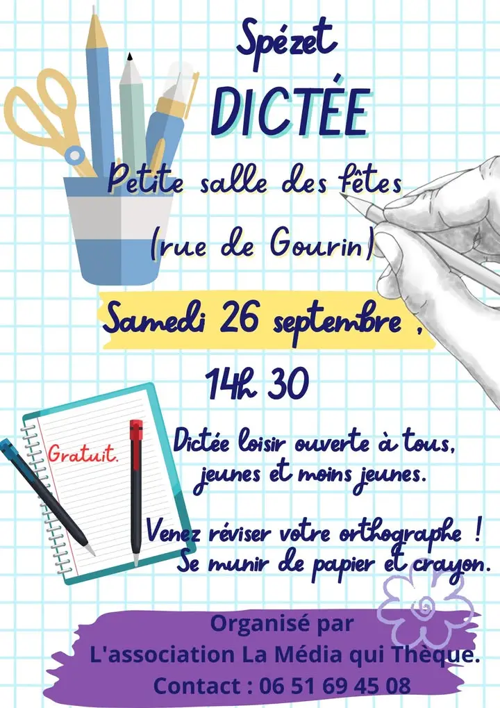 Affiche Dictée Loisir