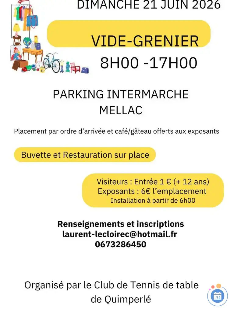Affiche vide grenier mellac