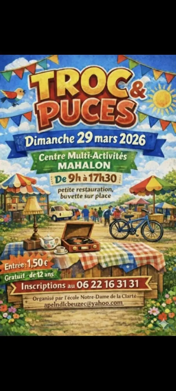 2026_03_29 Troc et Puces Mahalon APEL Beuzec