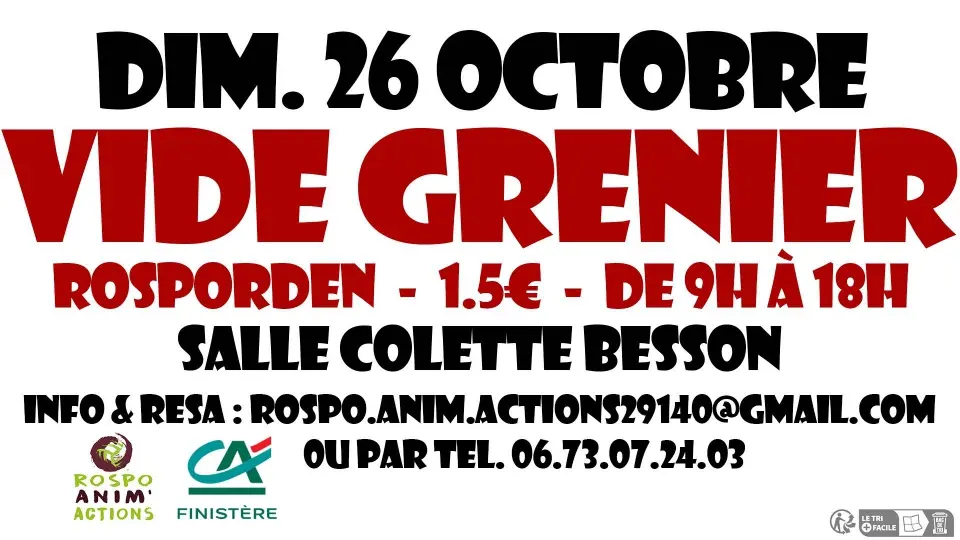 vide grenier 26 oct