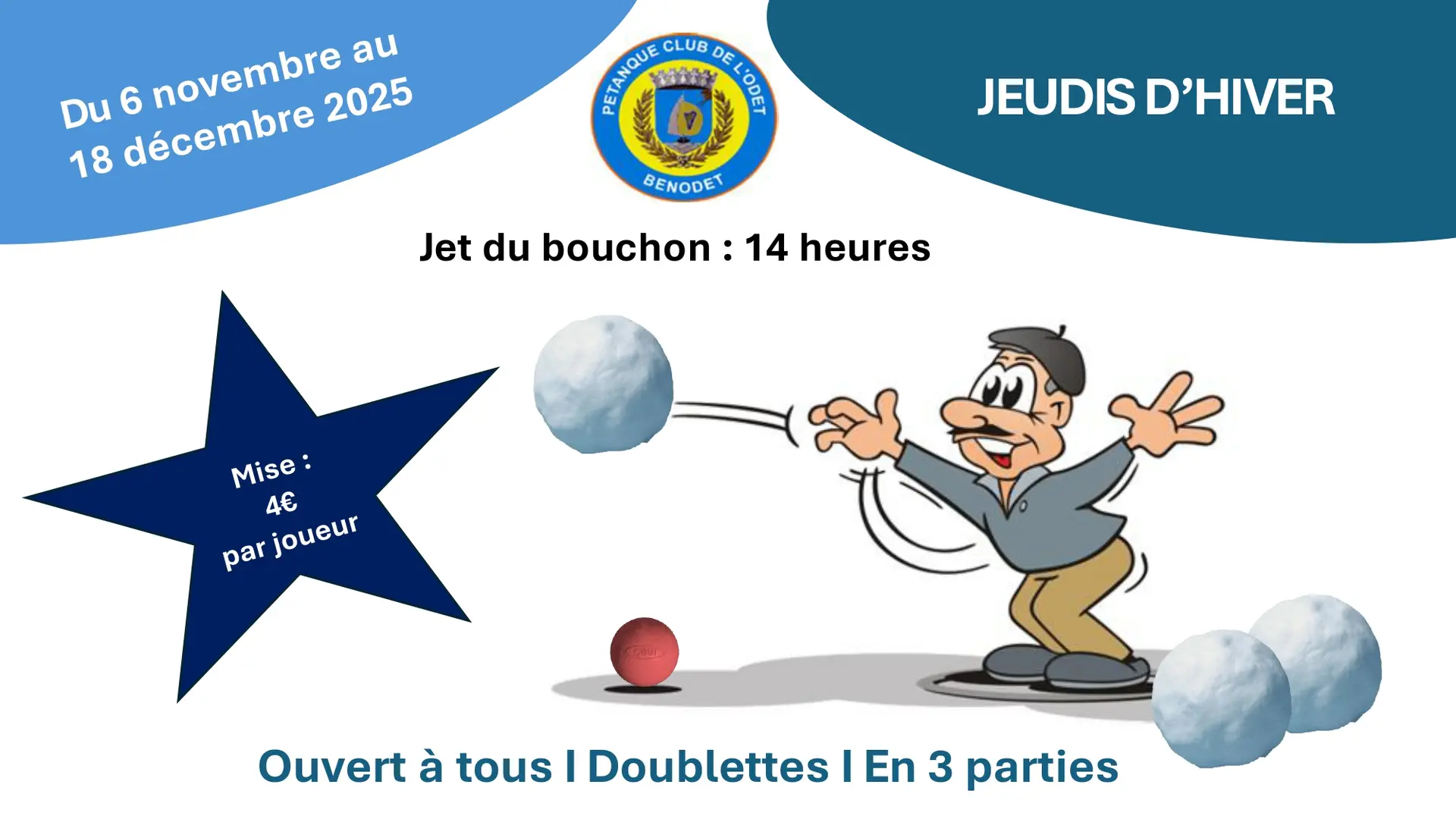 Jeudis d'Hiver avec le Pétanque Club de l'Odet