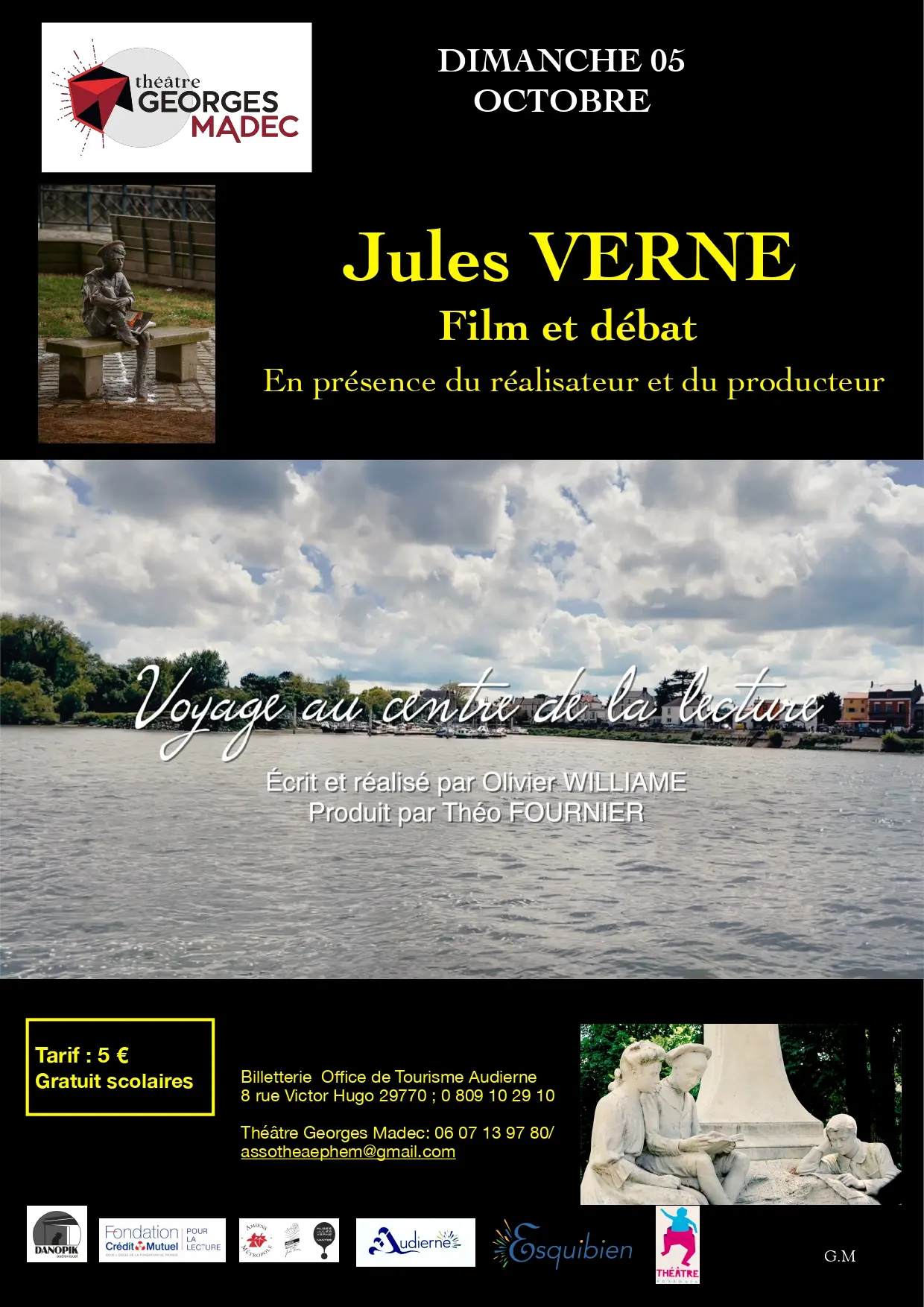 Affiche Jules Verne Film et débat