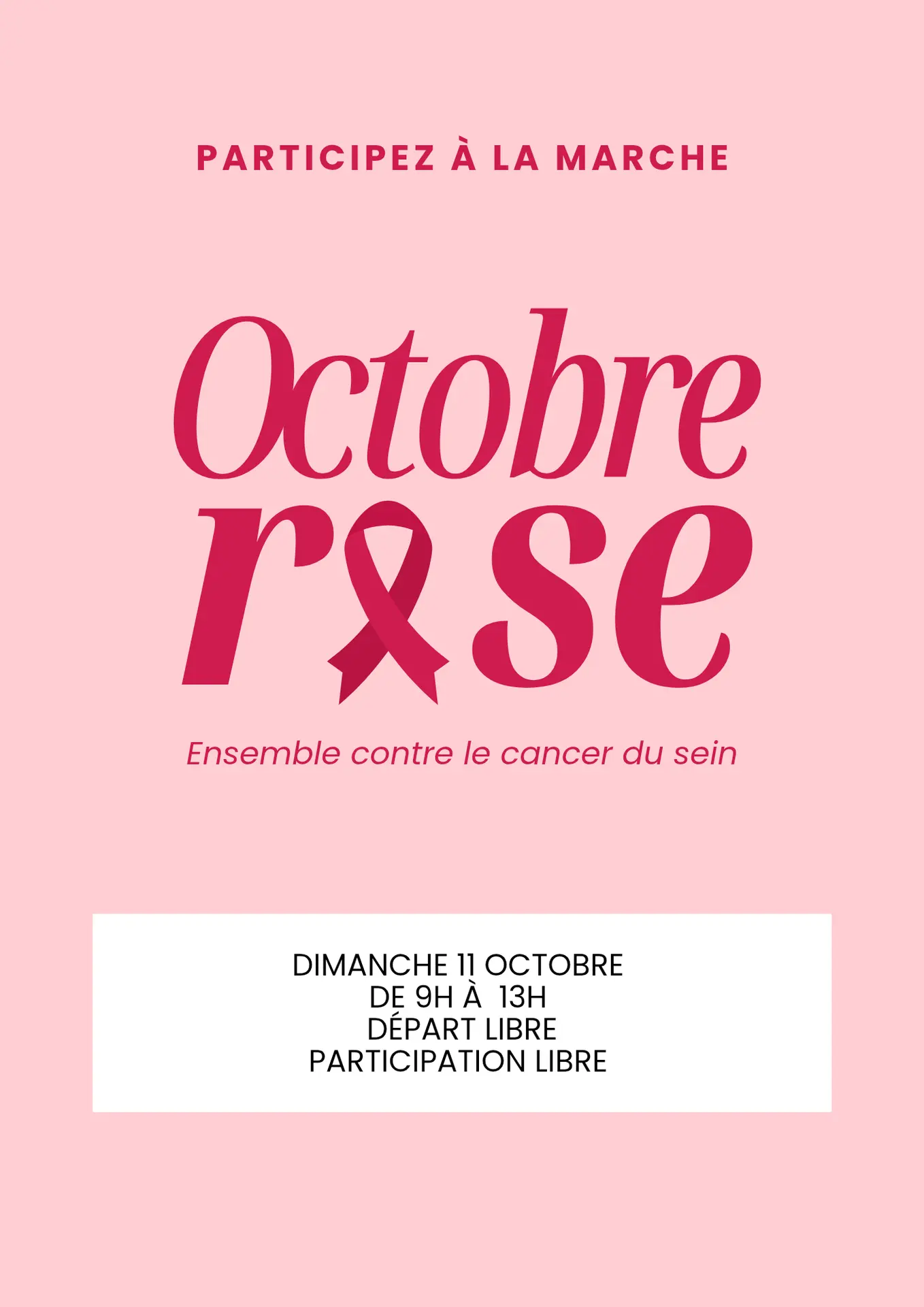 Marche pour Octobre Rose à Goulien