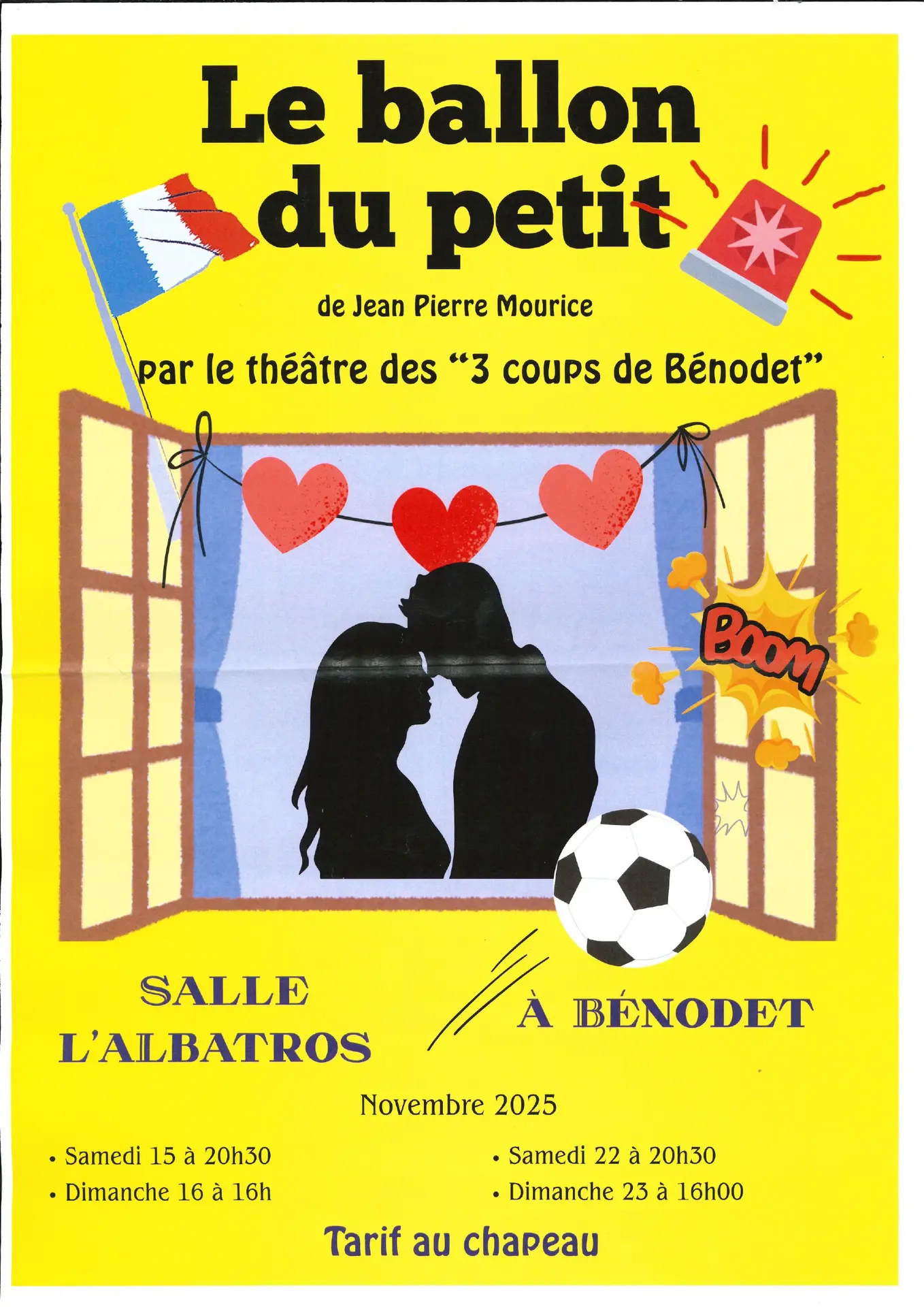 Affiche représentation - 3 coups de Bénodet