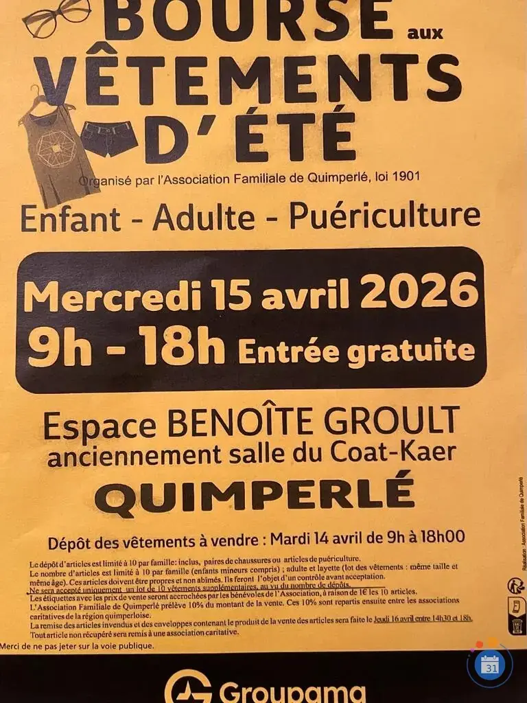 Bourse aux vêtements d'été