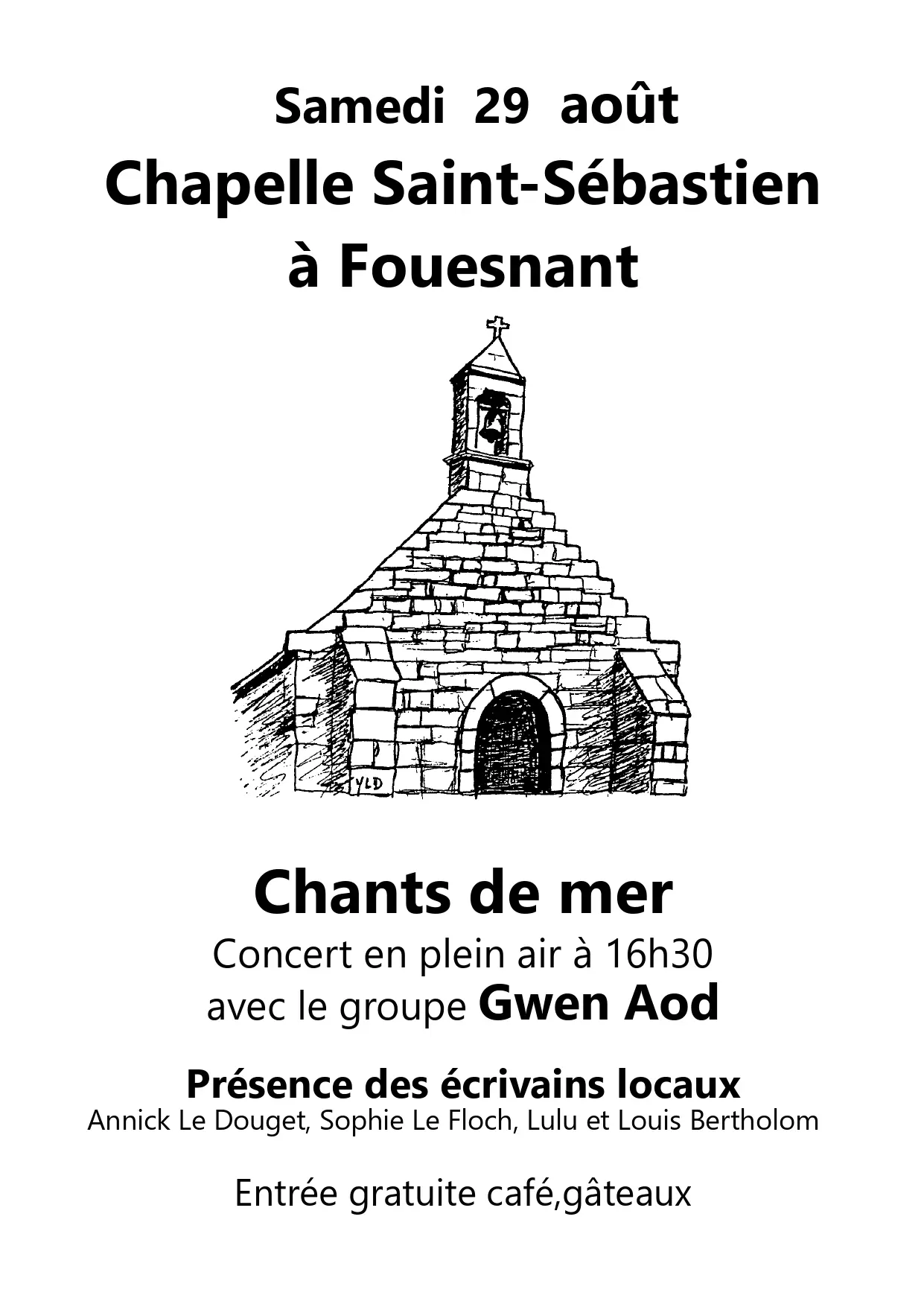 Concert chapelle saint-sébastien 2026