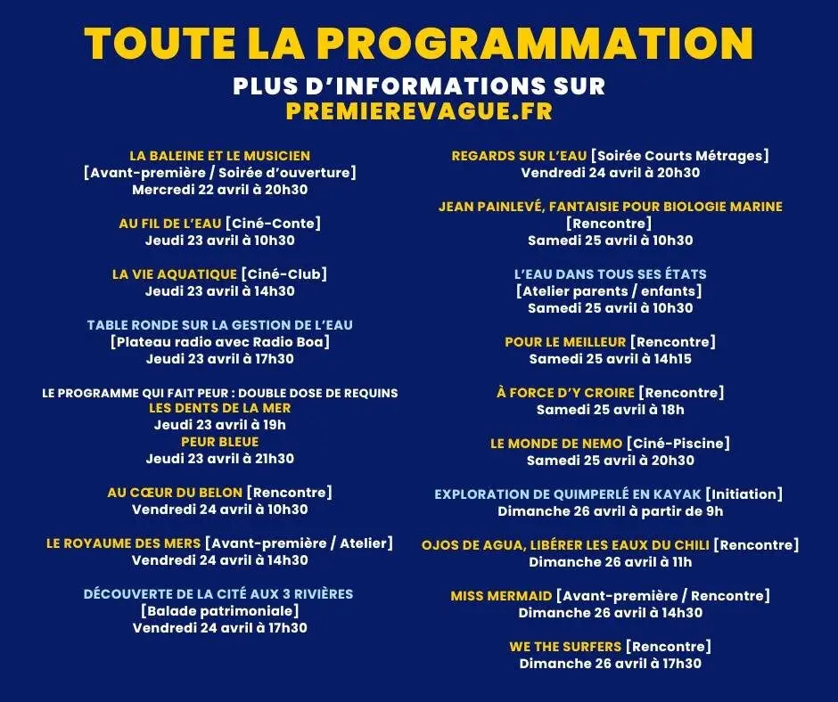 Première vague - Programme