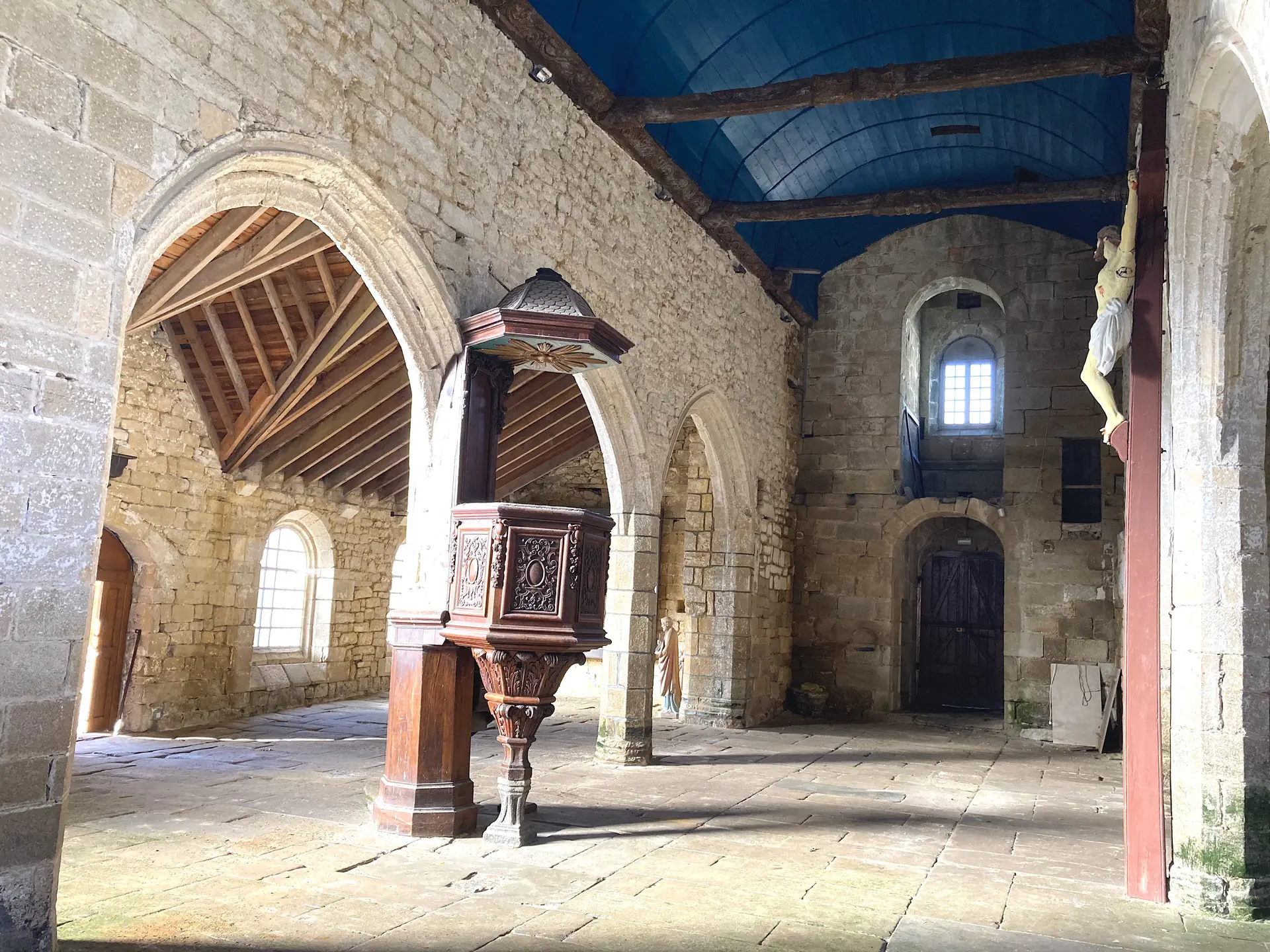 Église Saint Raymond d'Auiderne - Préparation des travaux