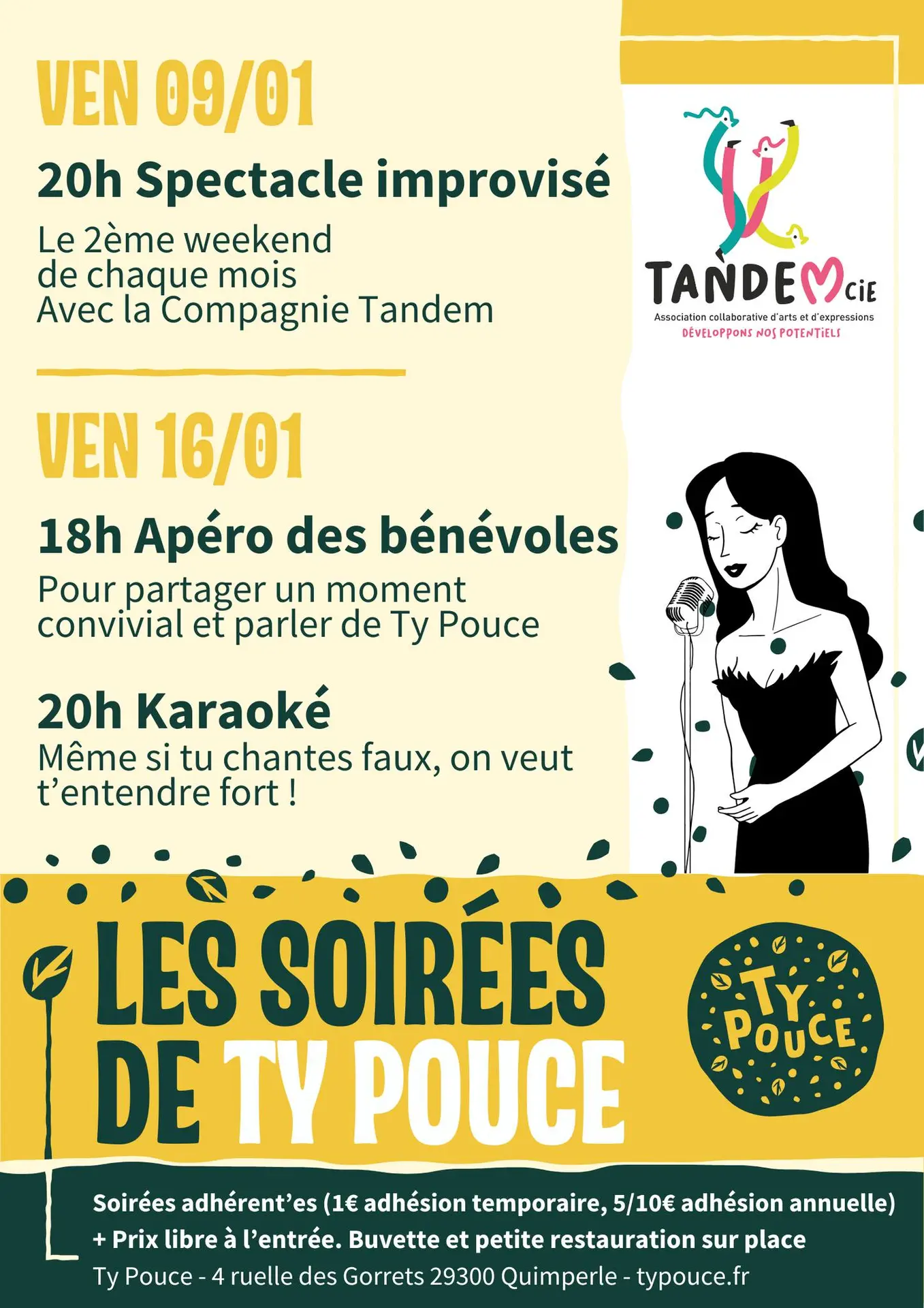 Soirées Ty Pouce Janvier