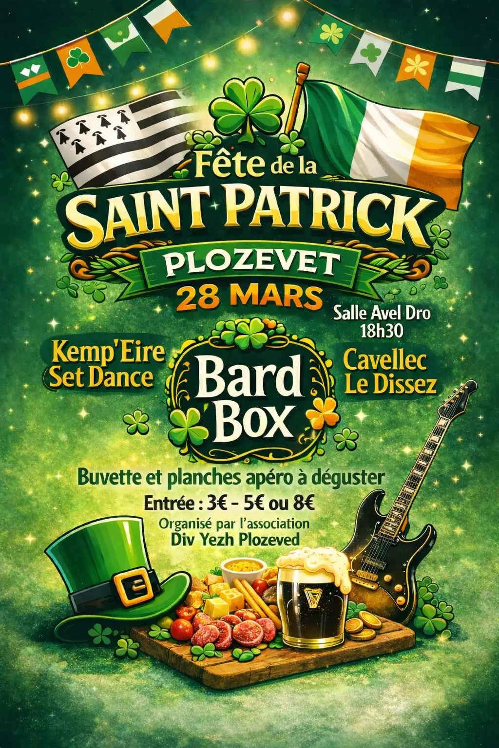 Fête irlandaise Saint Patrick -Plozevet-Pays Bigouden
