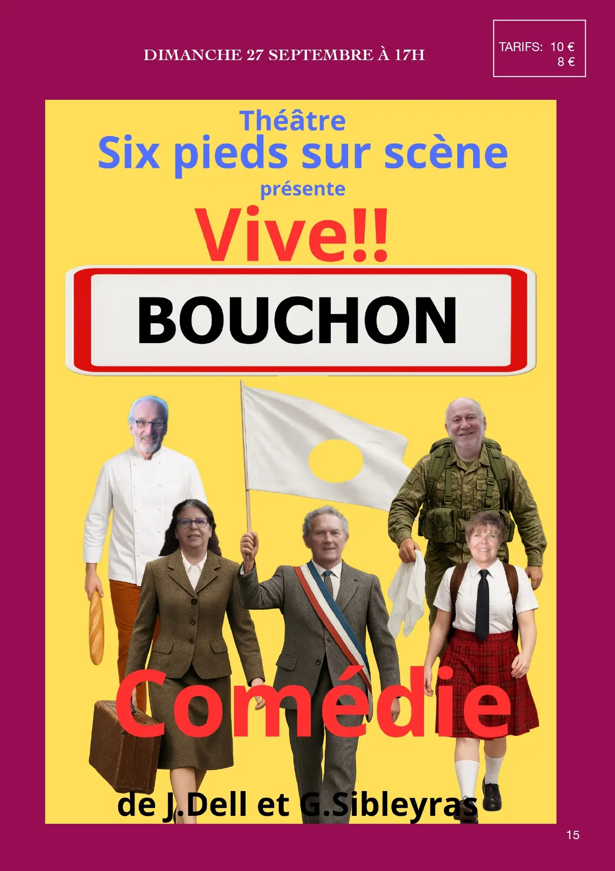 Troupe six pieds sur scène