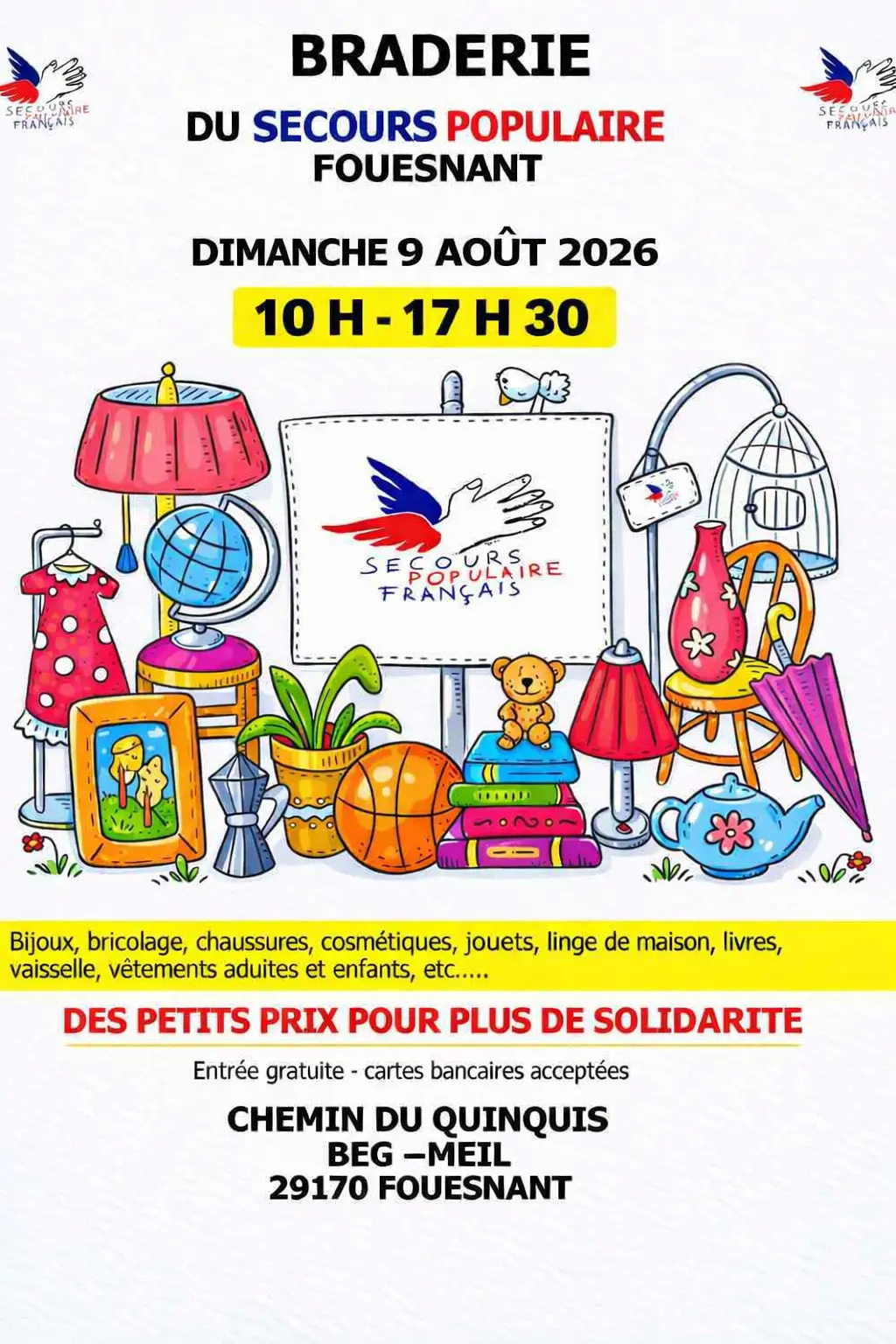 braderie du secours populaire 9 aout