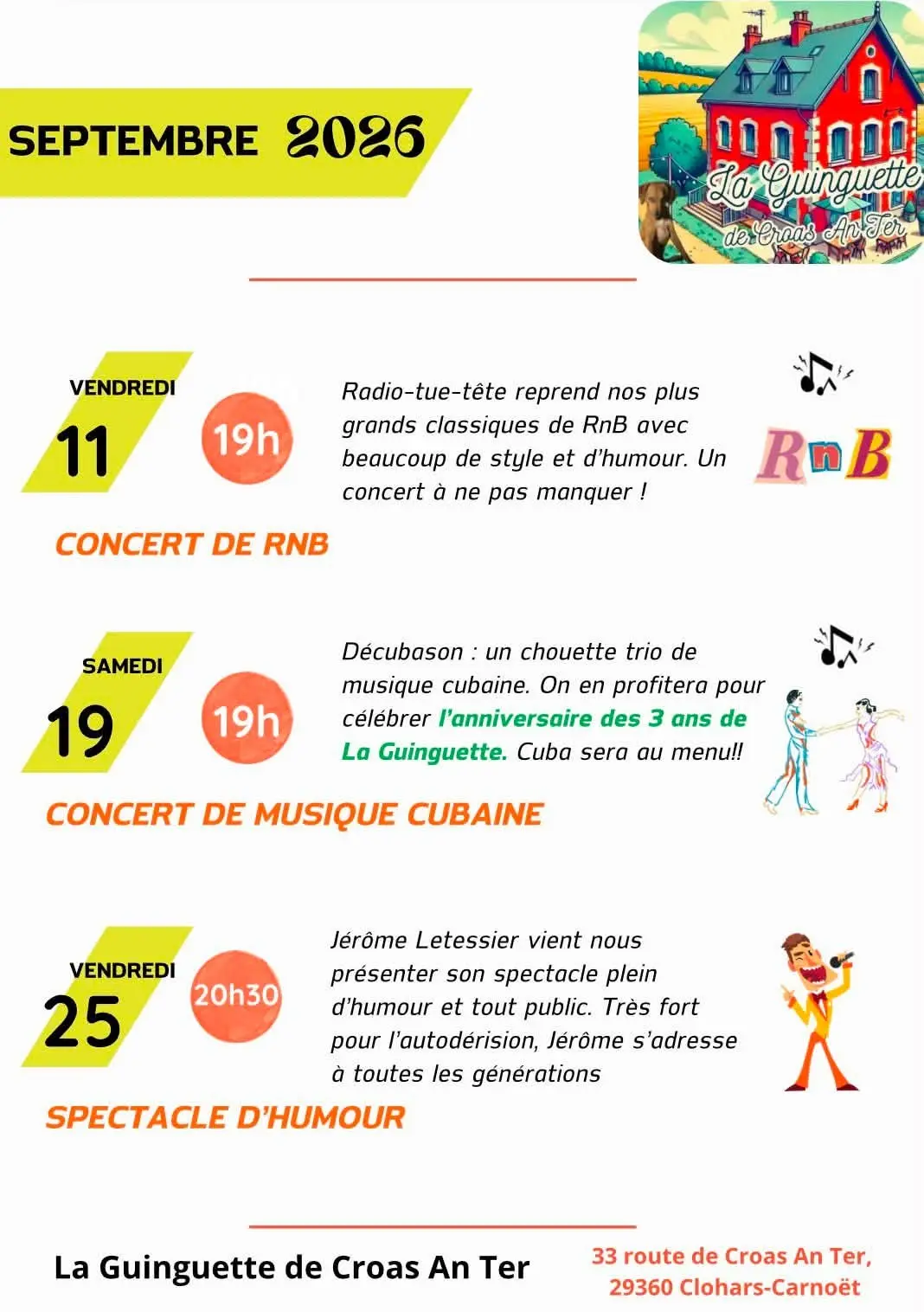 concerts à la guinguette