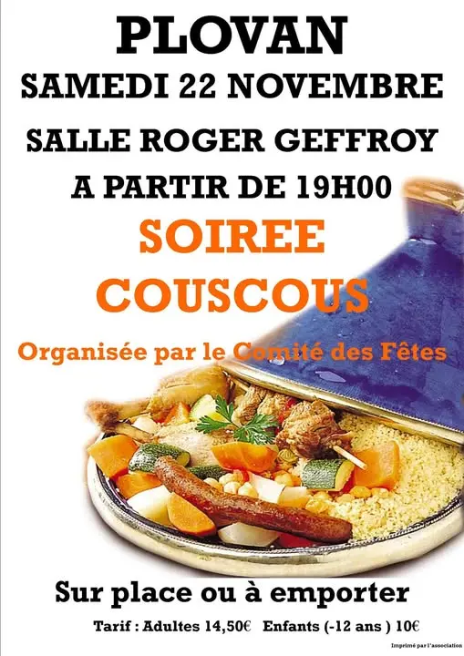 Repas couscous - Plovan - Pays bigouden - Bigoudenjoy