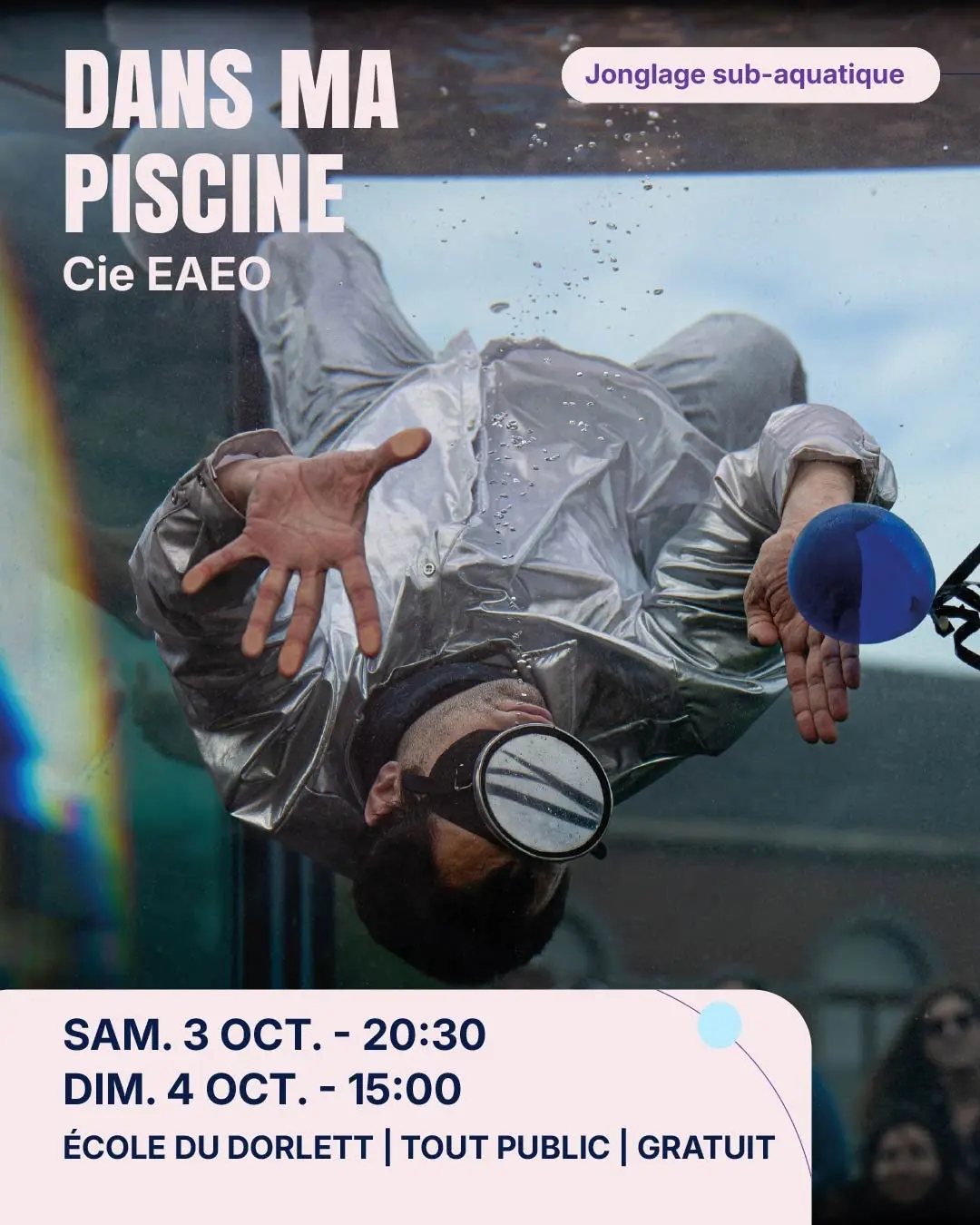 dans ma piscine 03 et 04 octobre
