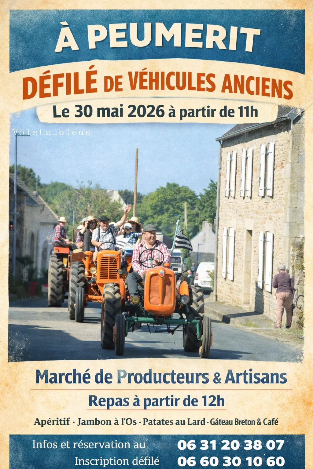 Défilé de tracteurs et véhicules anciens - Peumerit - Pays bigouden
