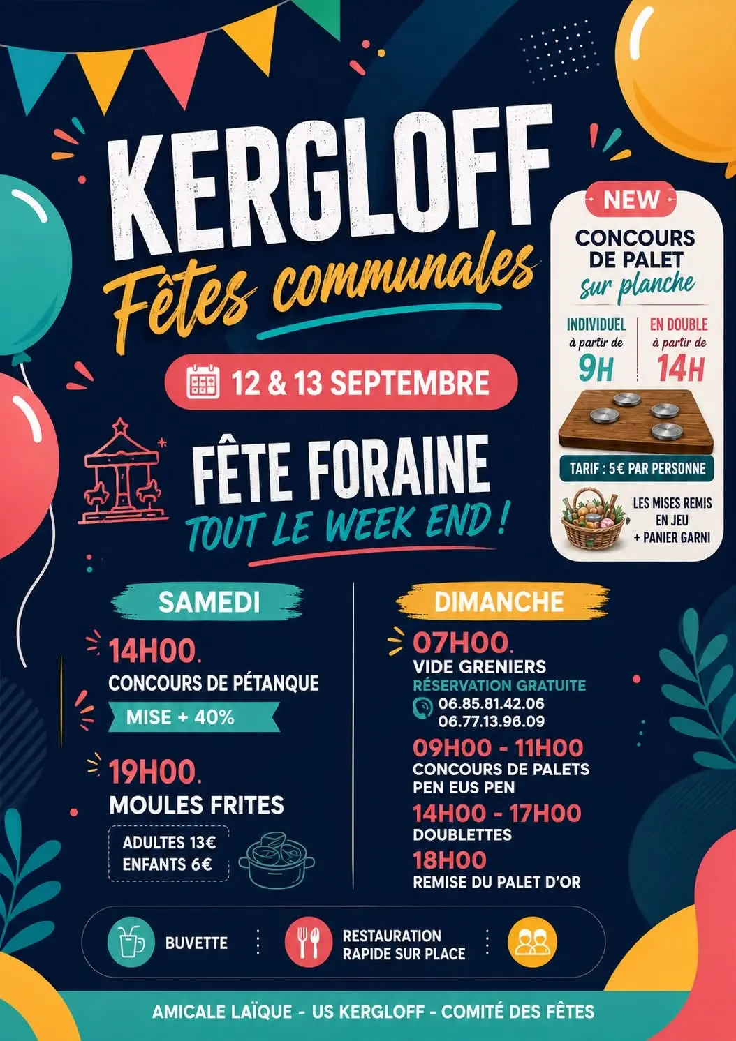kergloff fetes communales 12 et 13 septembre