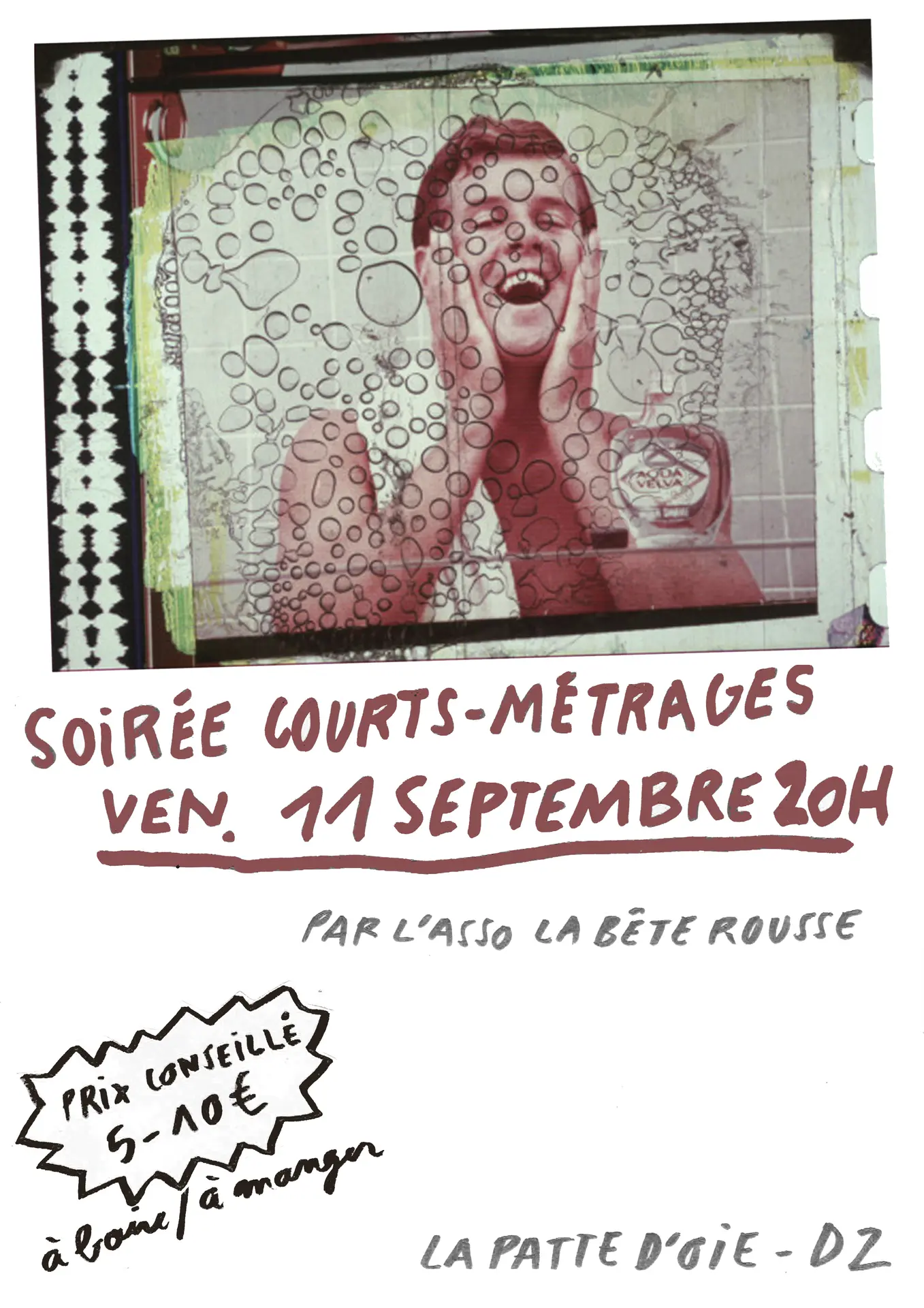 Affiche soirée cm bete rousse