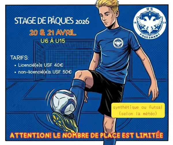 stage foot vacances de paques - USF