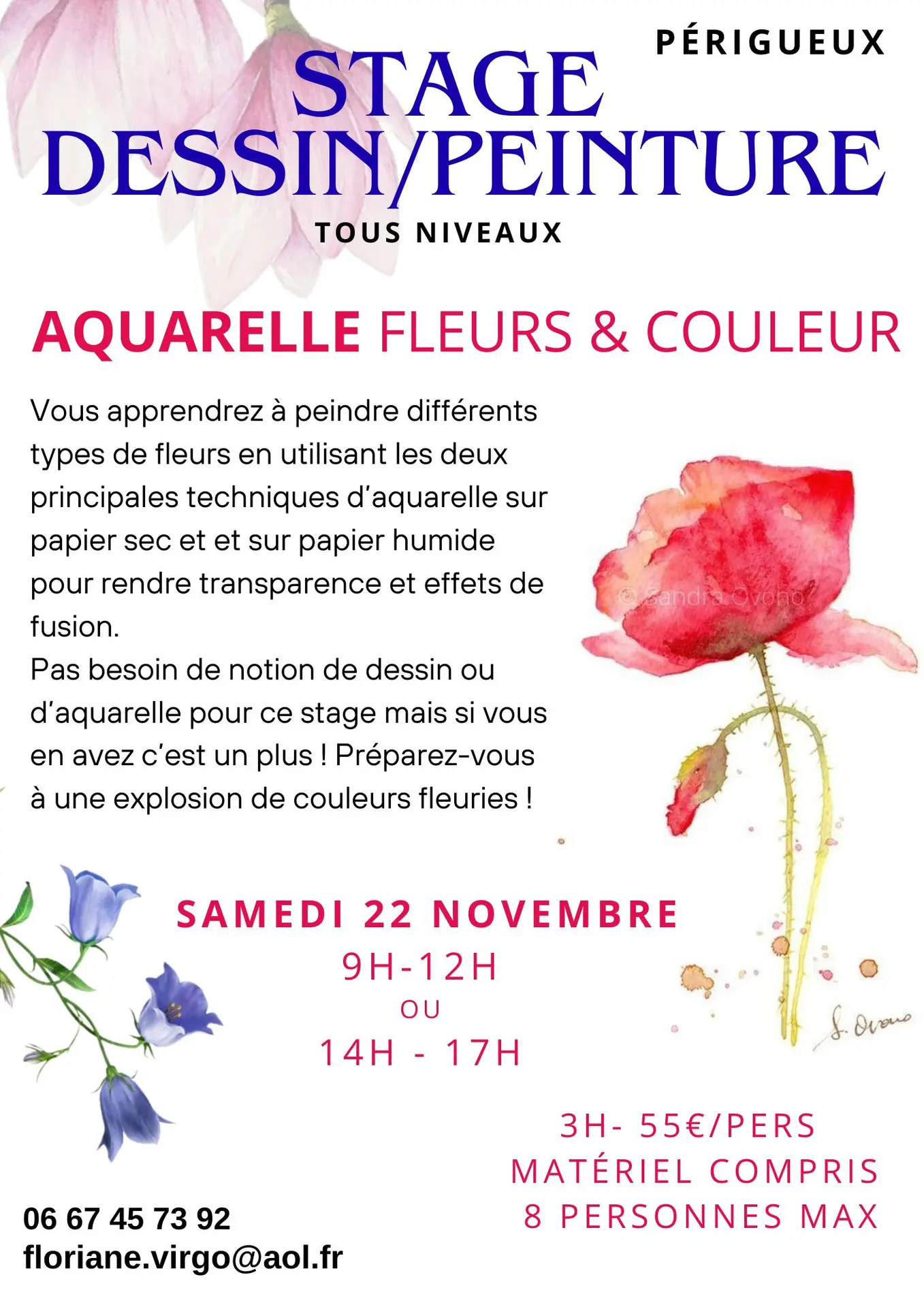 STAGE ET COURS DE DESSIN/PEINTURE