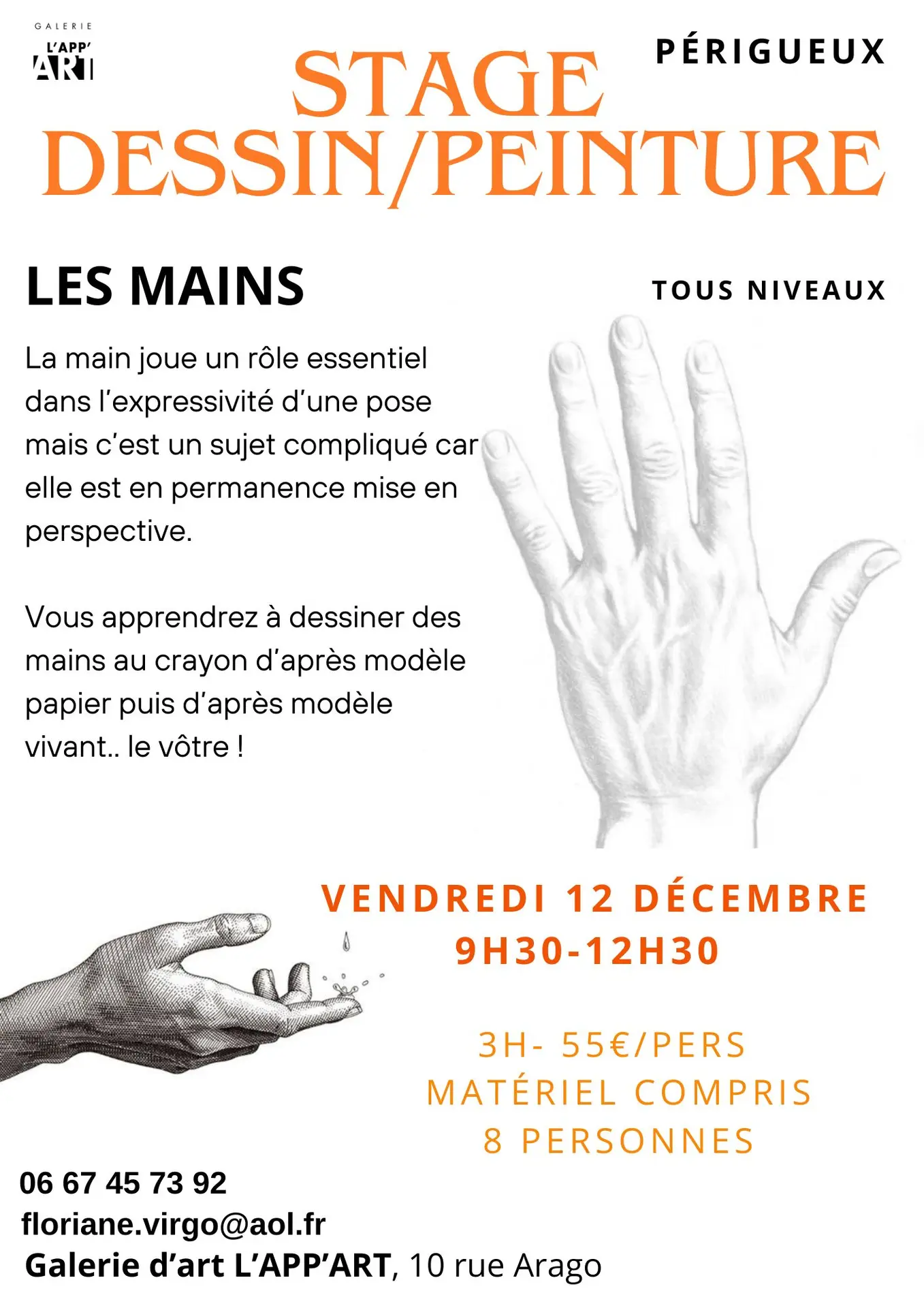 STAGE ET COURS DE DESSIN/PEINTURE