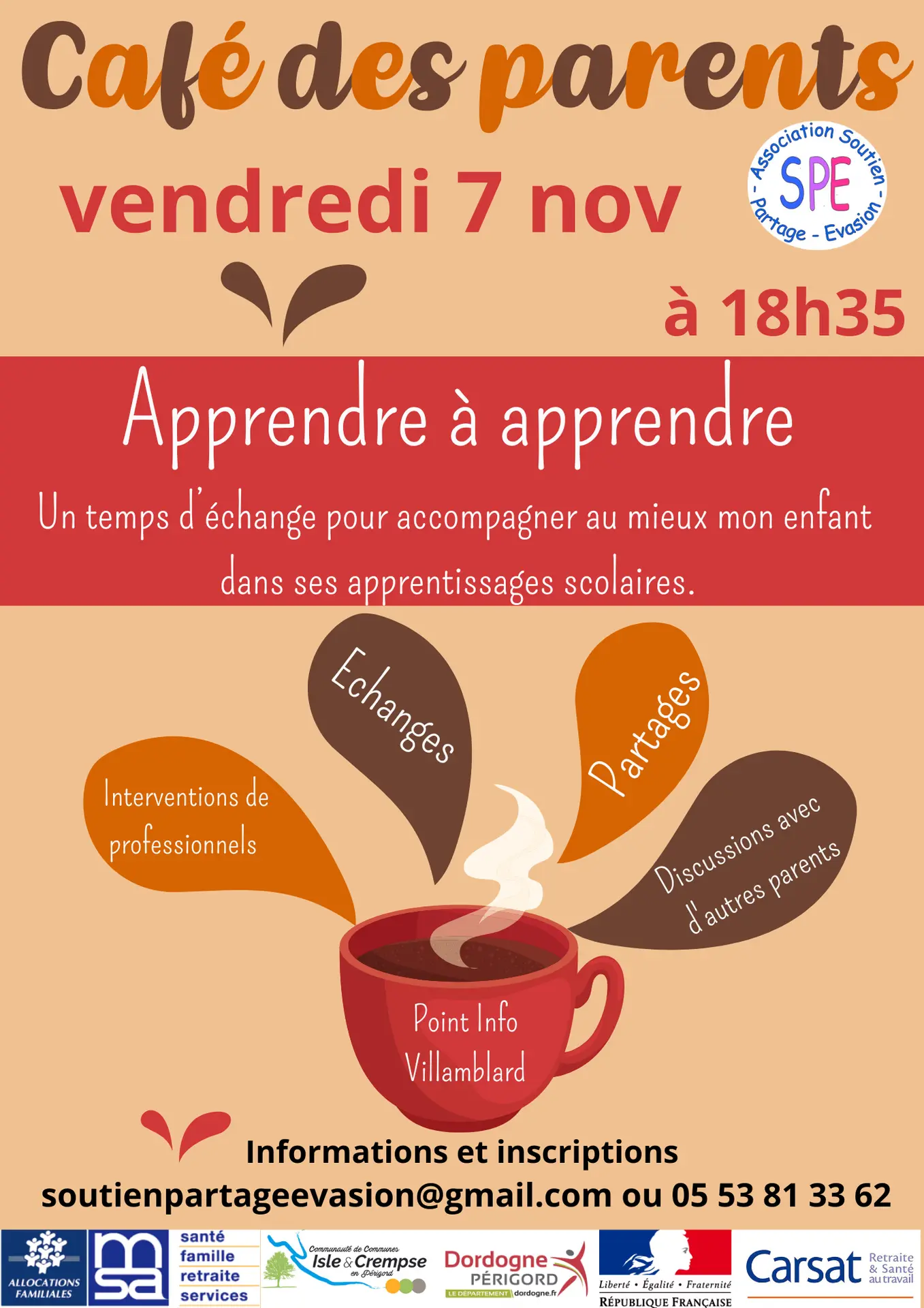 Café des parents Apprendre à apprendre