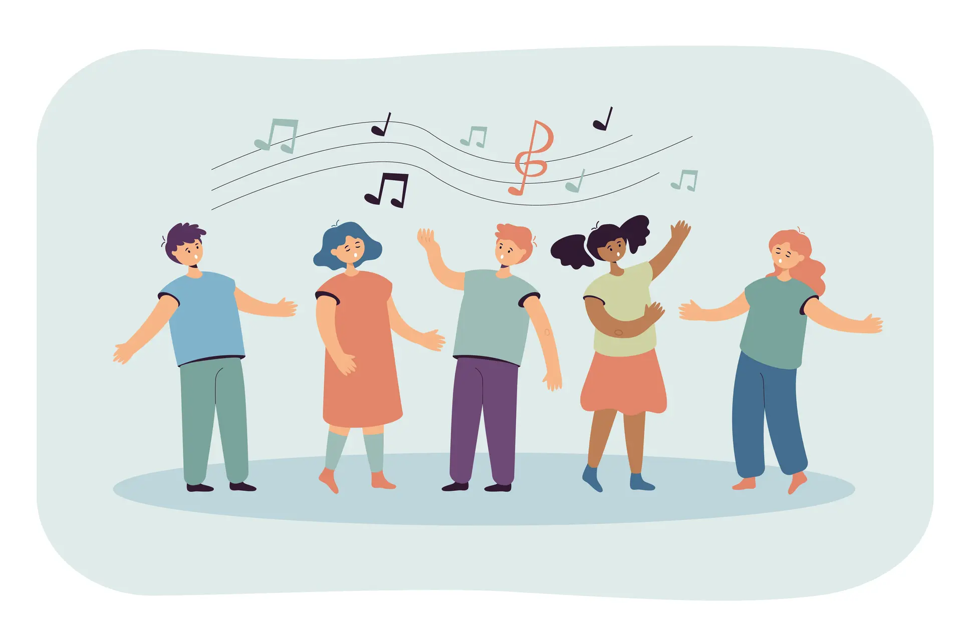 Children singing songs
