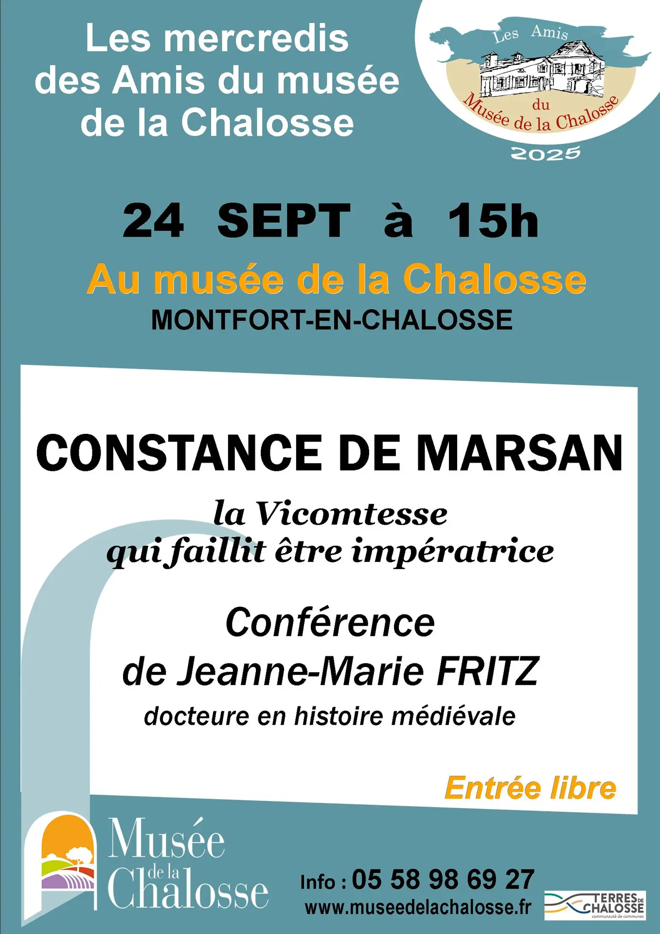 2025-09-  AFFICHES RENCONTRES musée - Jeanne-M. Fritz - 24 sept
