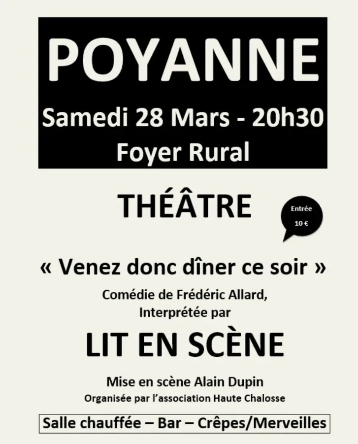 28 MARS Théatre à Poyanne
