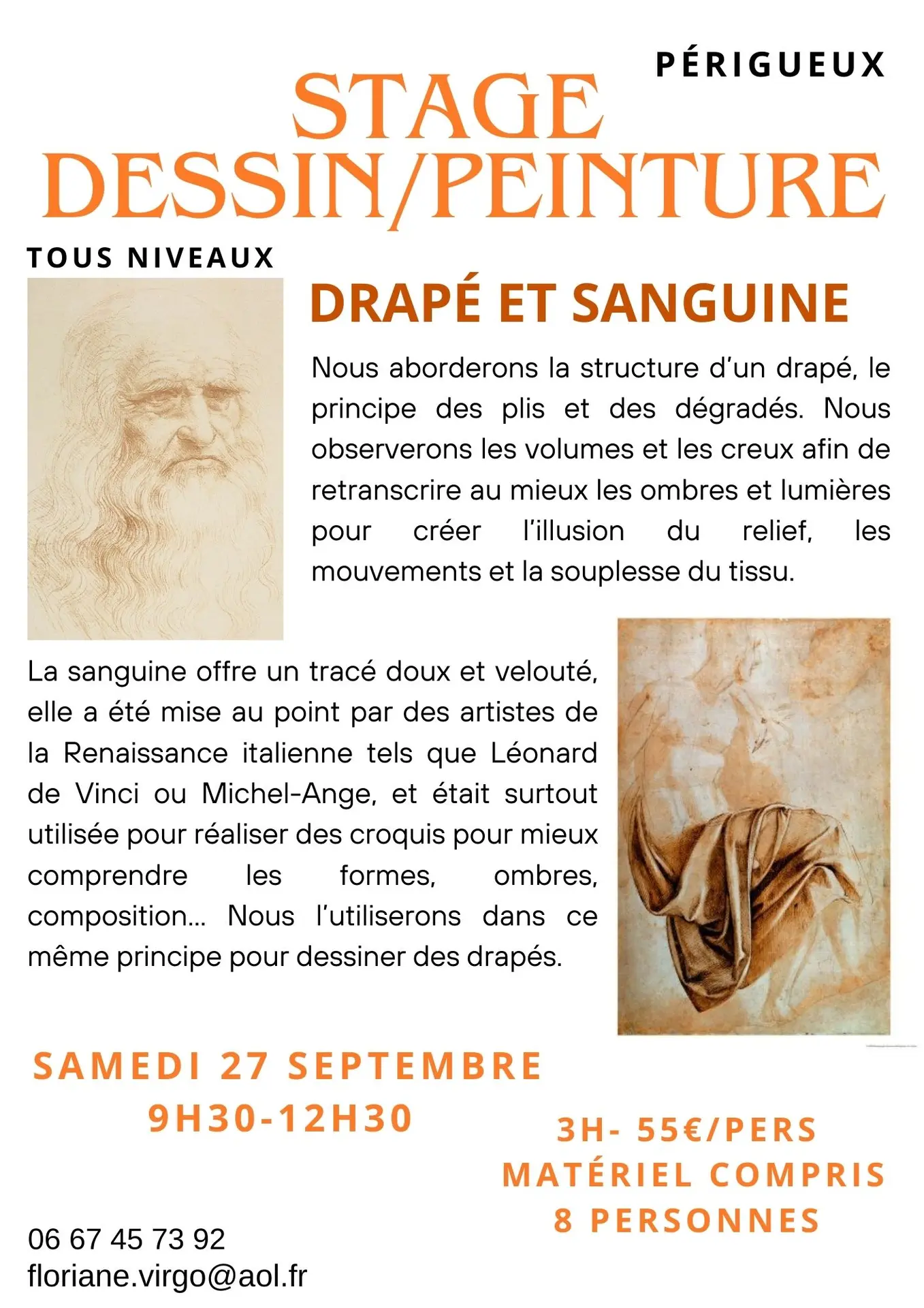 STAGE ET COURS DE DESSIN/PEINTURE