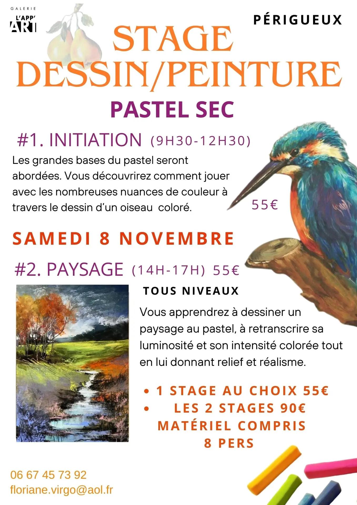 STAGE ET COURS DE DESSIN/PEINTURE