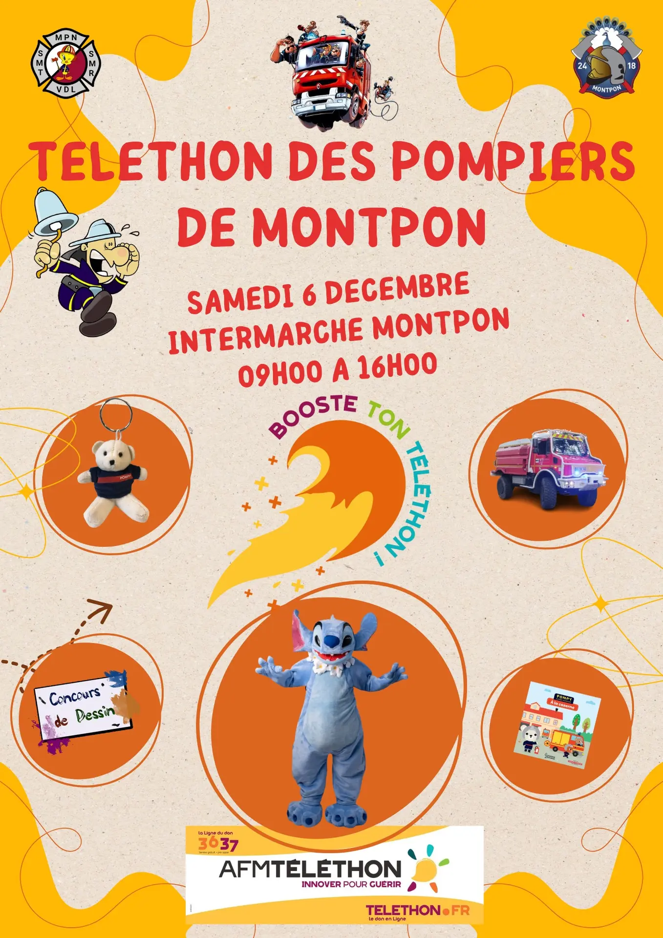 Téléthon-Pompiers-Montpon-vallee-isle-perigord