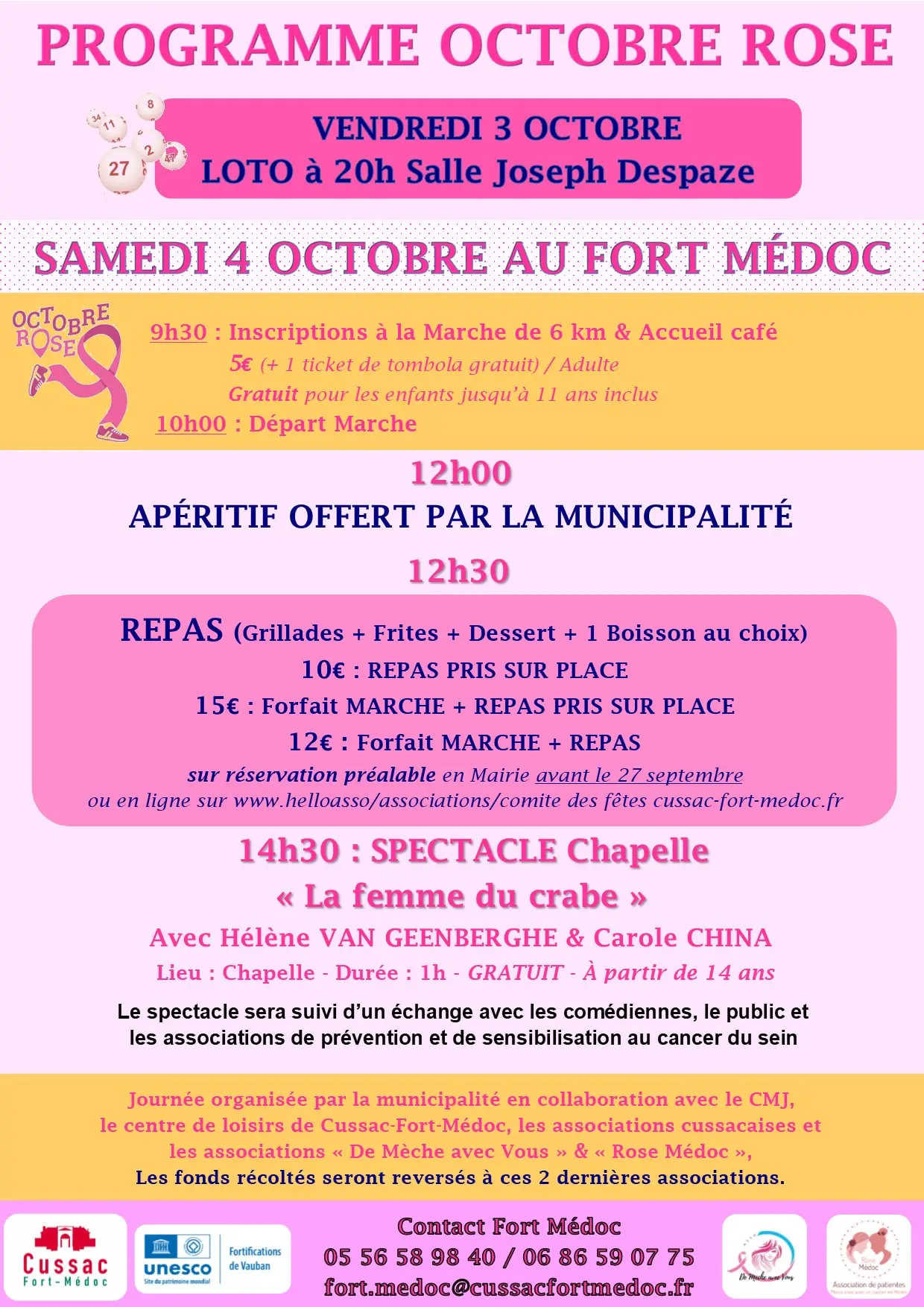 AFFICHE & PROGRAMME OCTOBRE ROSE - Samedi 4 octobre 2025 - 2