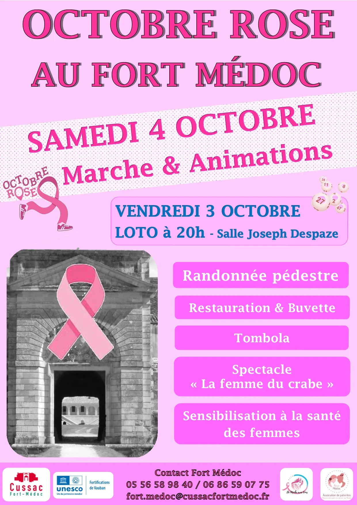 AFFICHE & PROGRAMME OCTOBRE ROSE - Samedi 4 octobre 2025