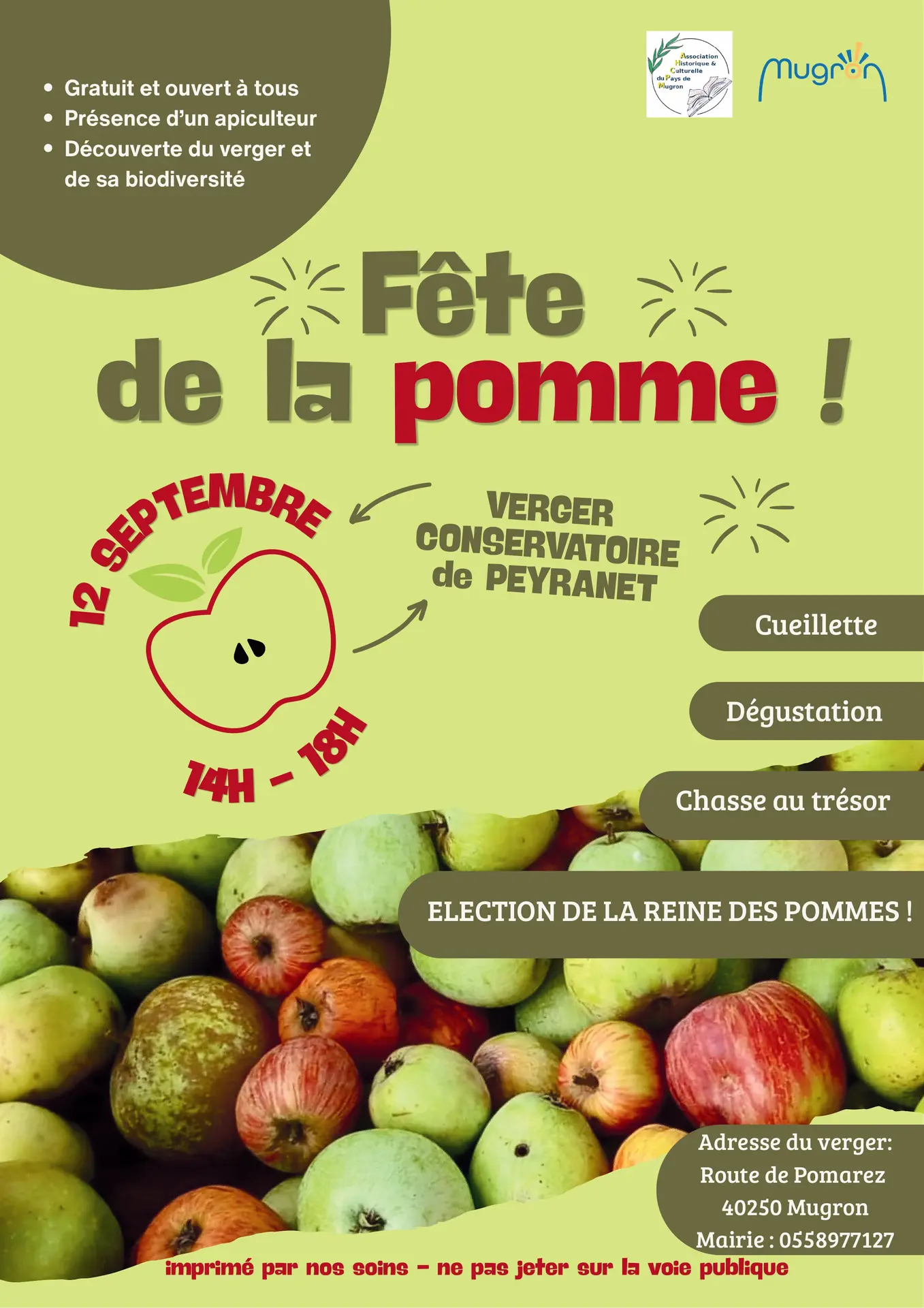Fête de la pomme à Mugron au verger conservatoire