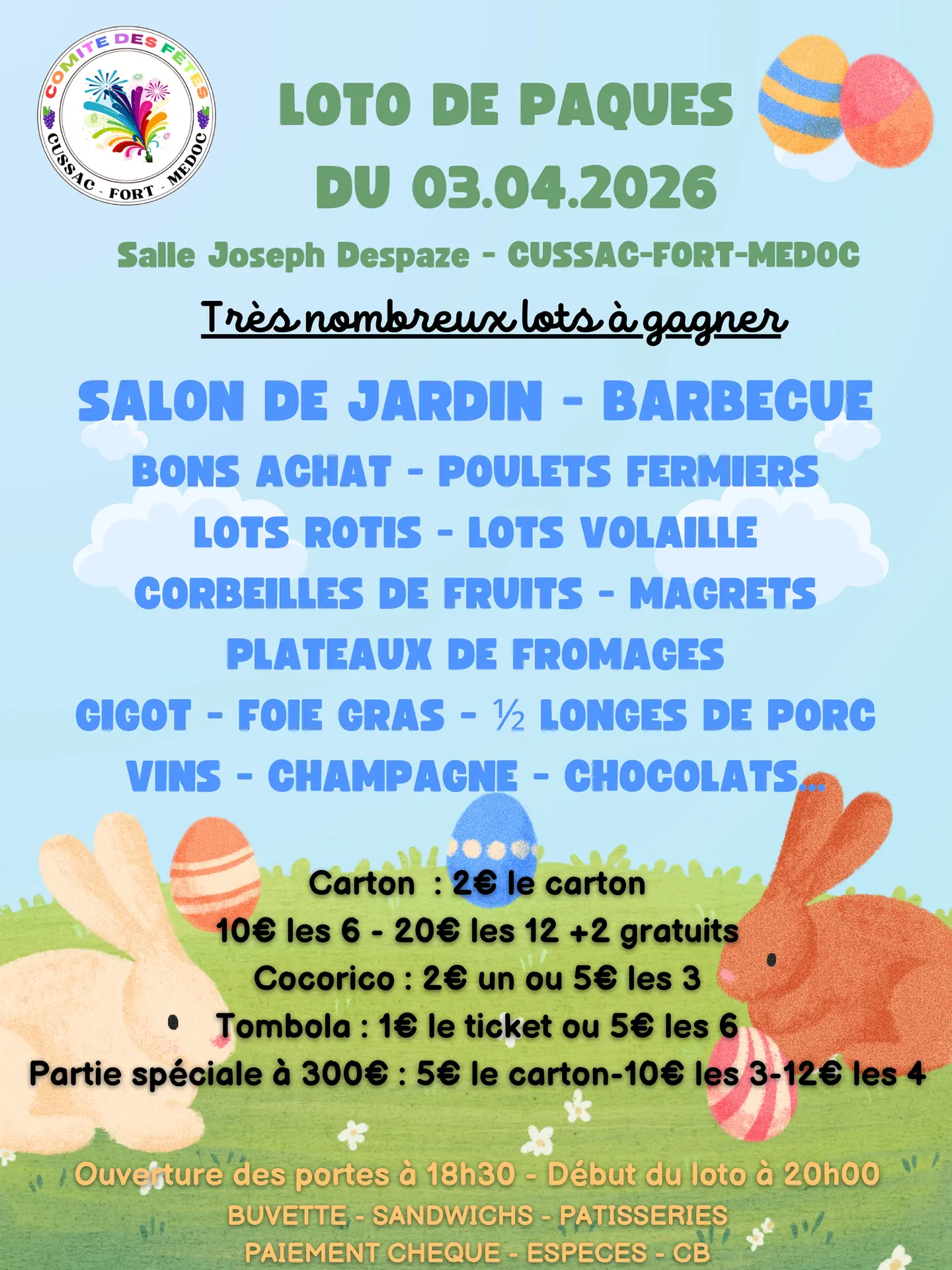AFFICHE LOTO DE PAQUES
