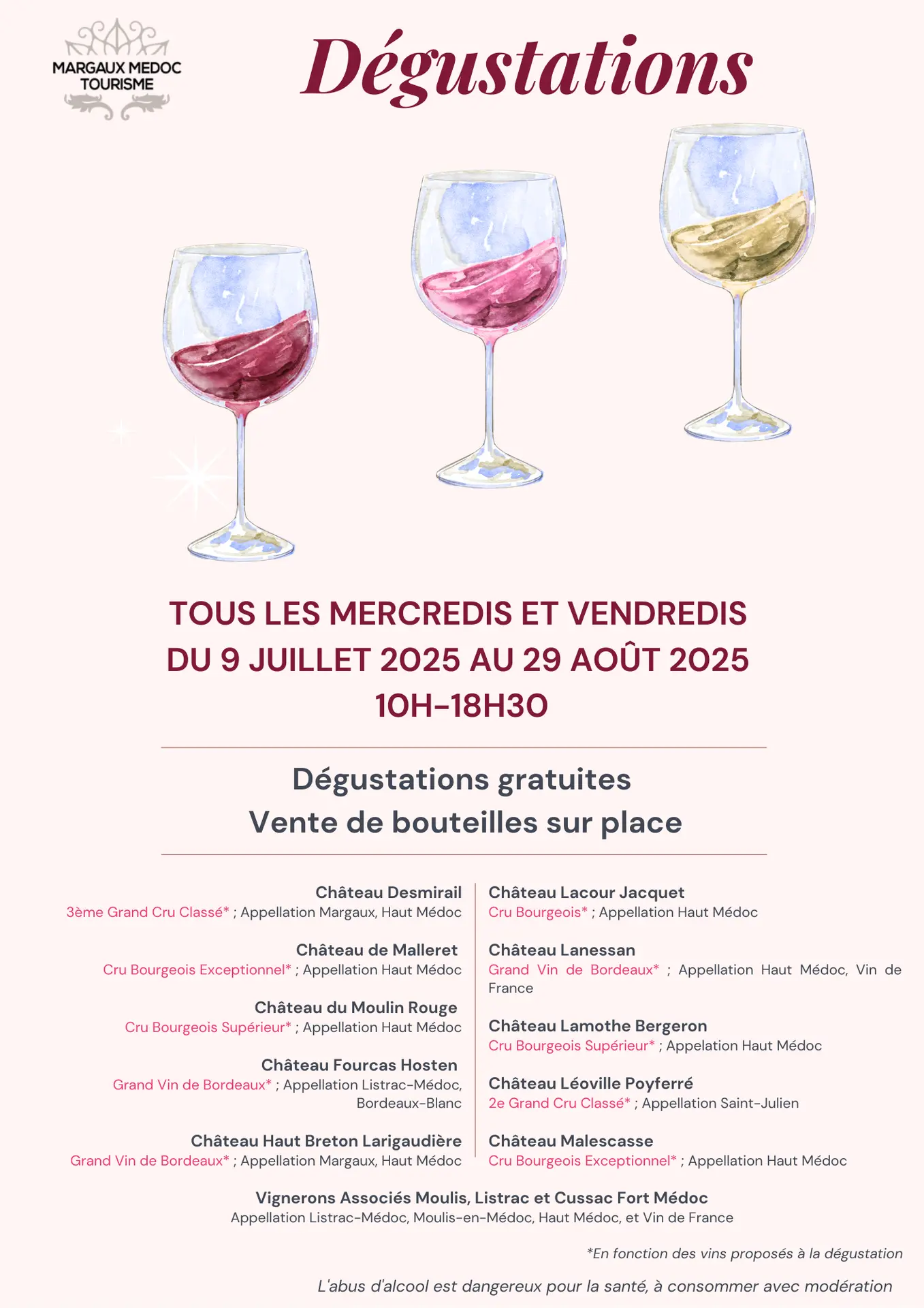Dégustations - Affiche - Degustations
