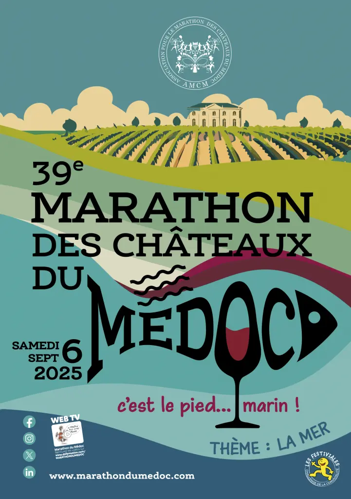 Affiche Marathon des châteaux du médoc