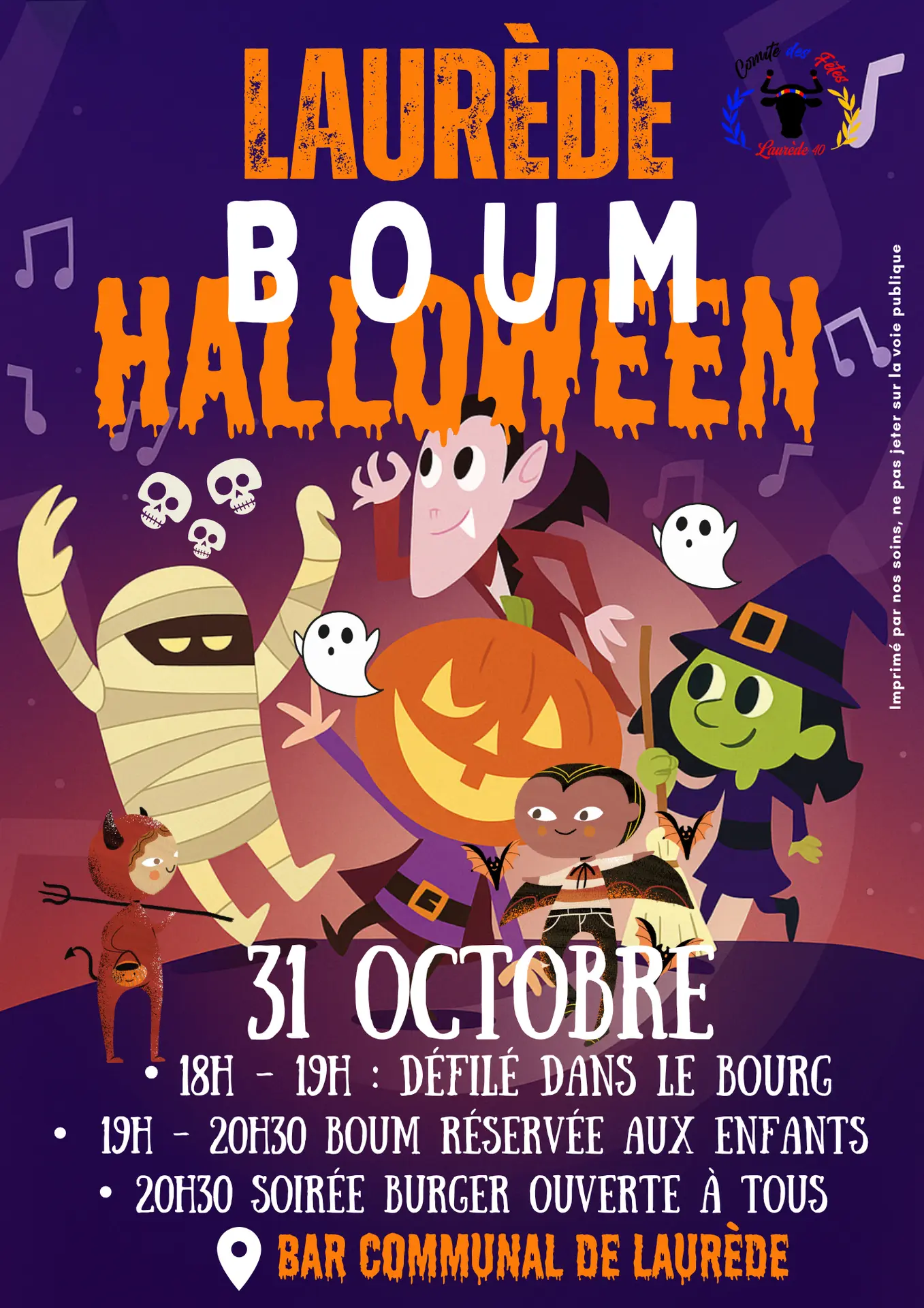 Affiche Halloween Laurède  - 1