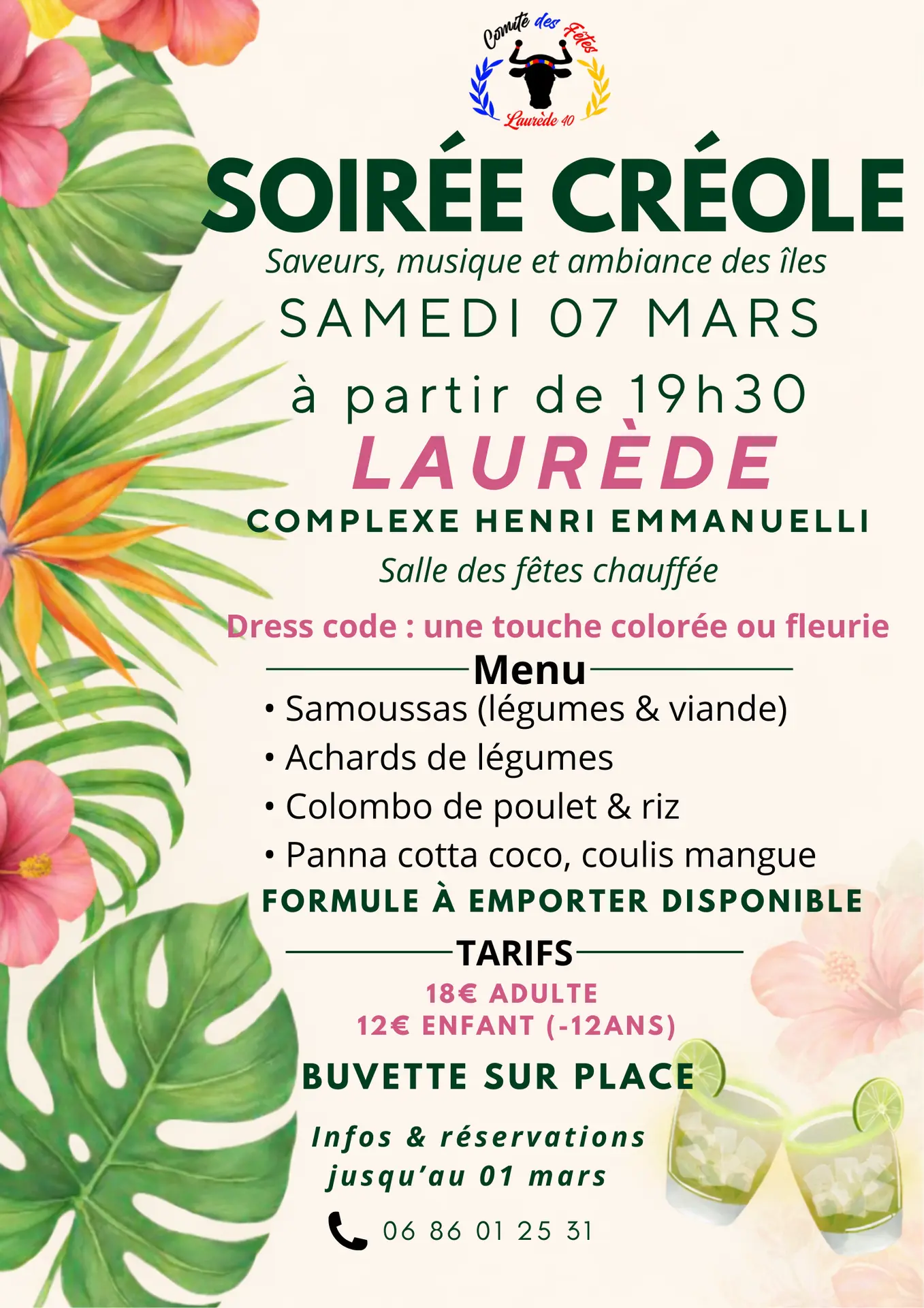 Affiche soirée créole