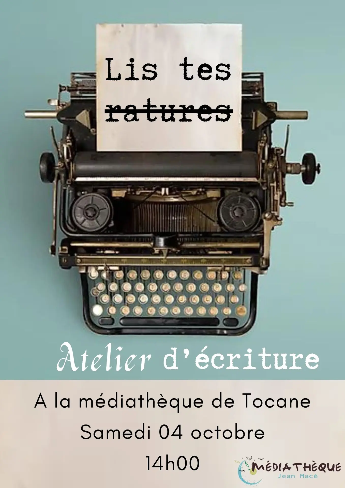 Atelier d'écriture ludique octobre - 1