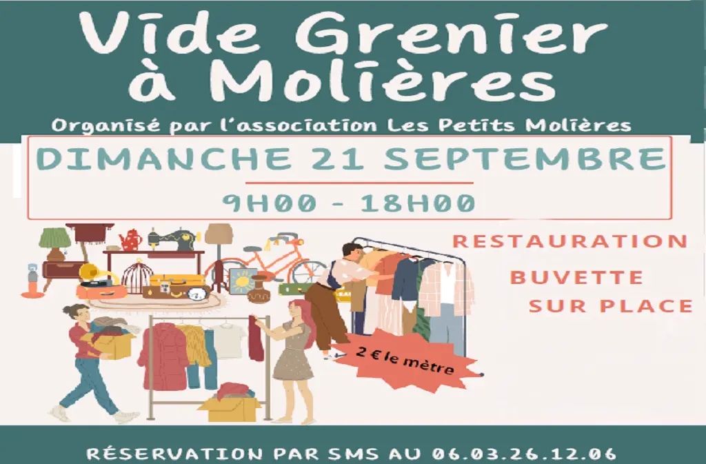 Vide grenier à Molières